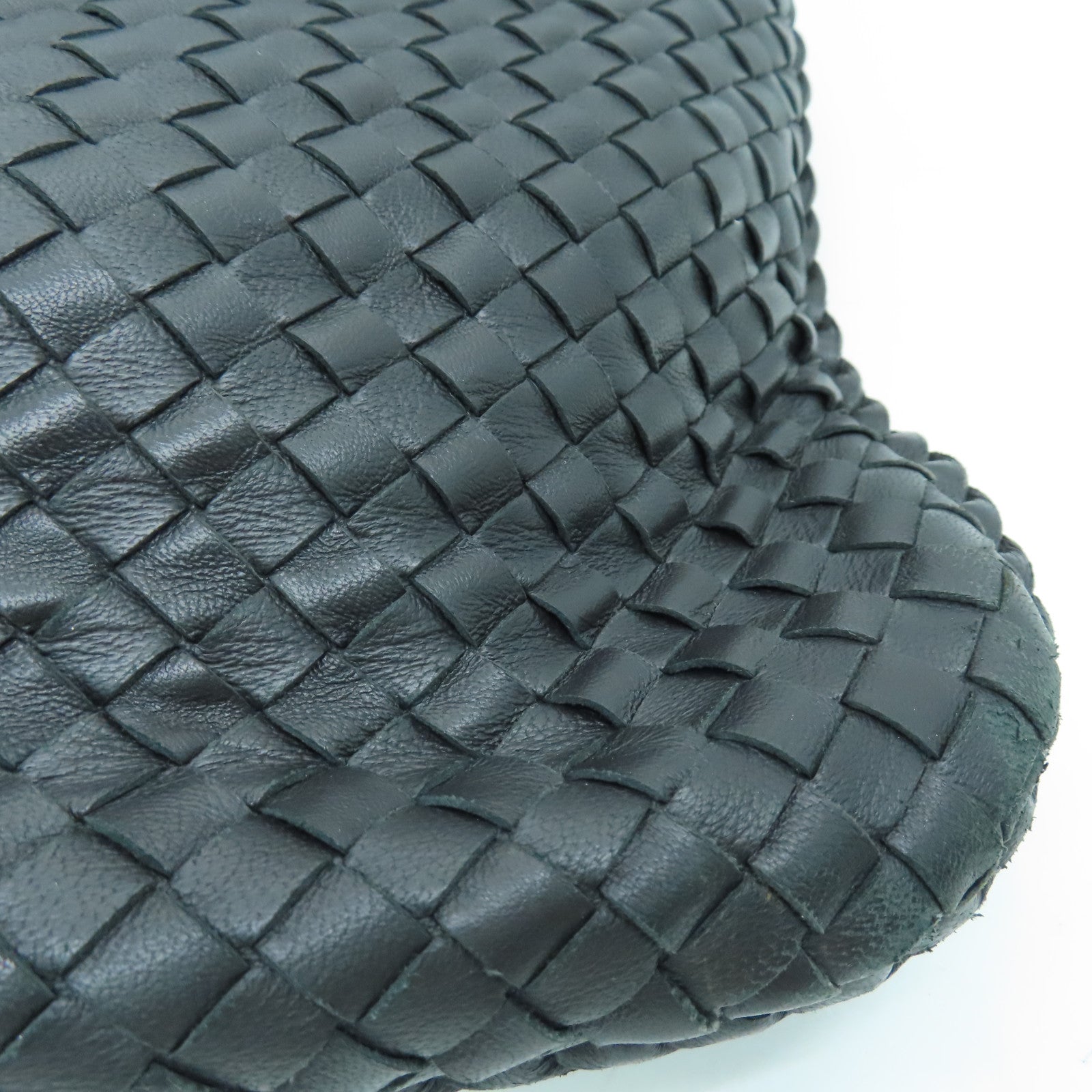 BOTTEGA VENETA 织纹皮革Shouldler Bag手挽袋/肩背袋黑色
