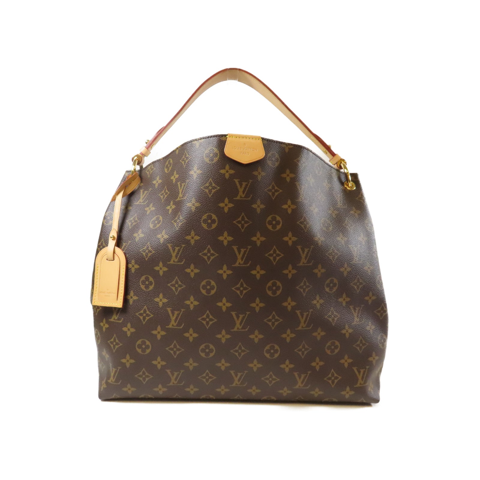 LOUIS VUITTON Monogram Graceful MM金扣肩背袋啡色