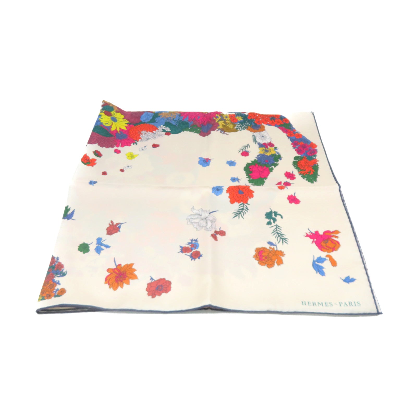 HERMES 【激減優惠】絲質Scarf絲巾白色/彩色