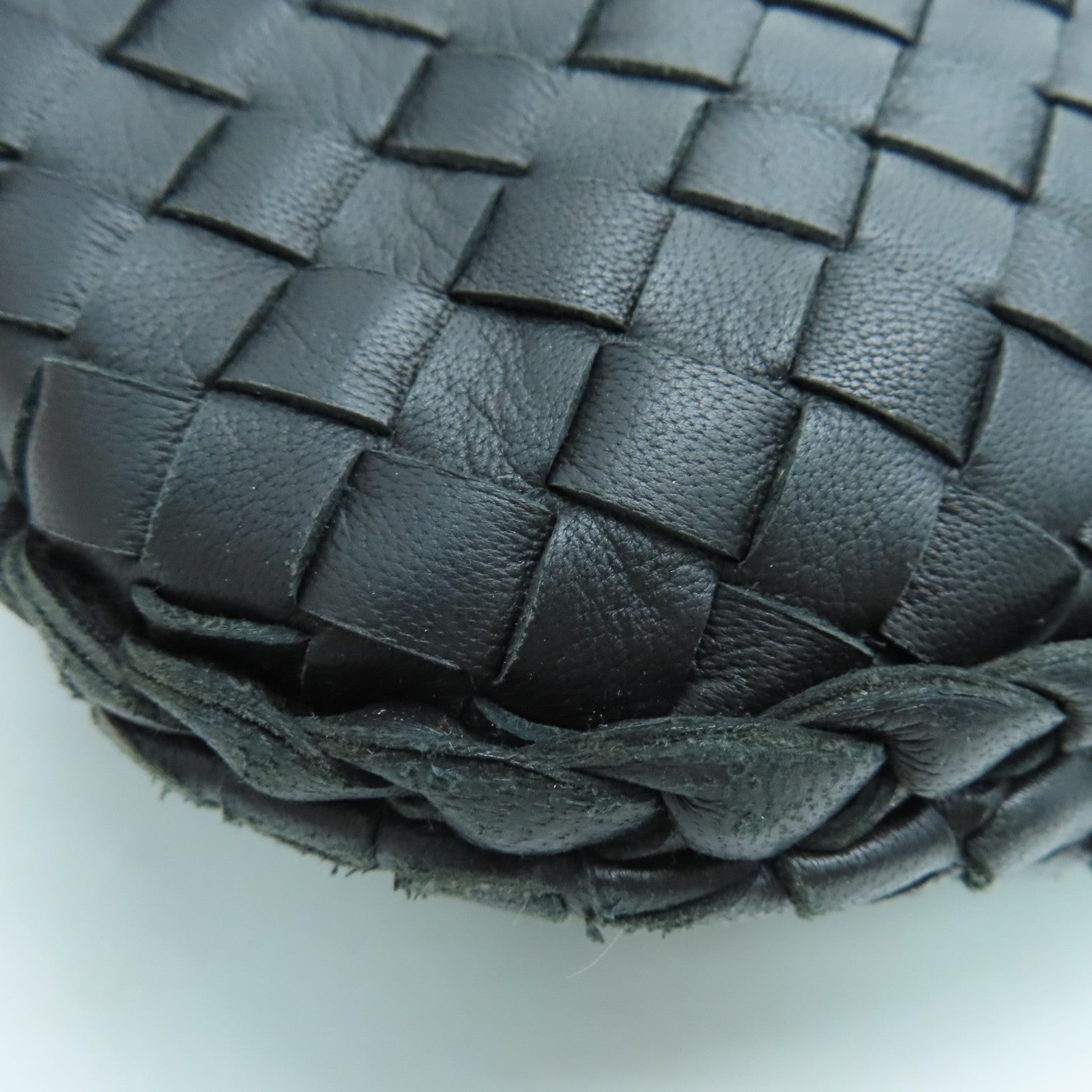 BOTTEGA VENETA 织纹皮革Shouldler Bag手挽袋/肩背袋黑色
