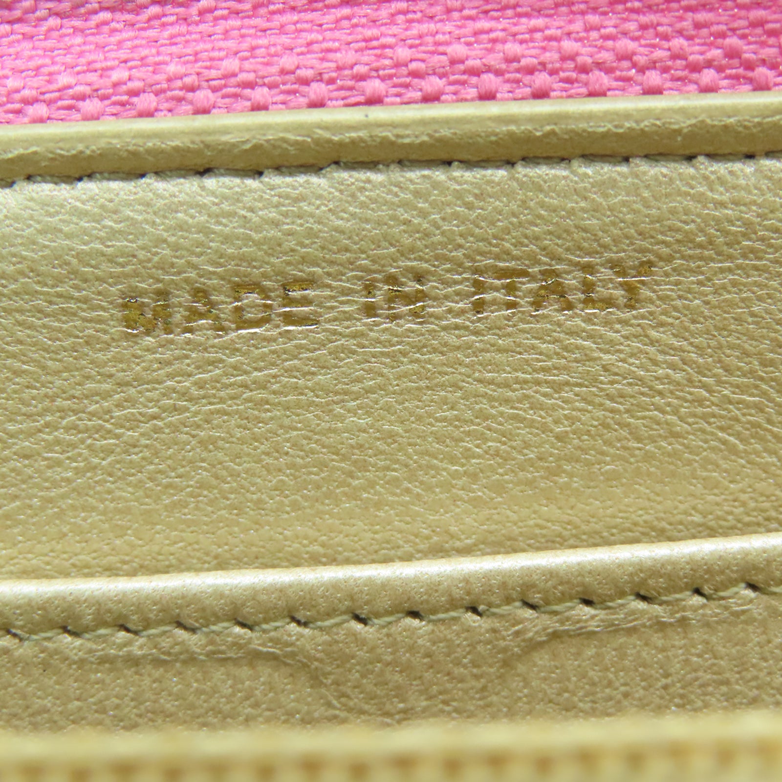 CHANEL Sheepskin Leather Wallet Gold Buckle Long Wallet Pink