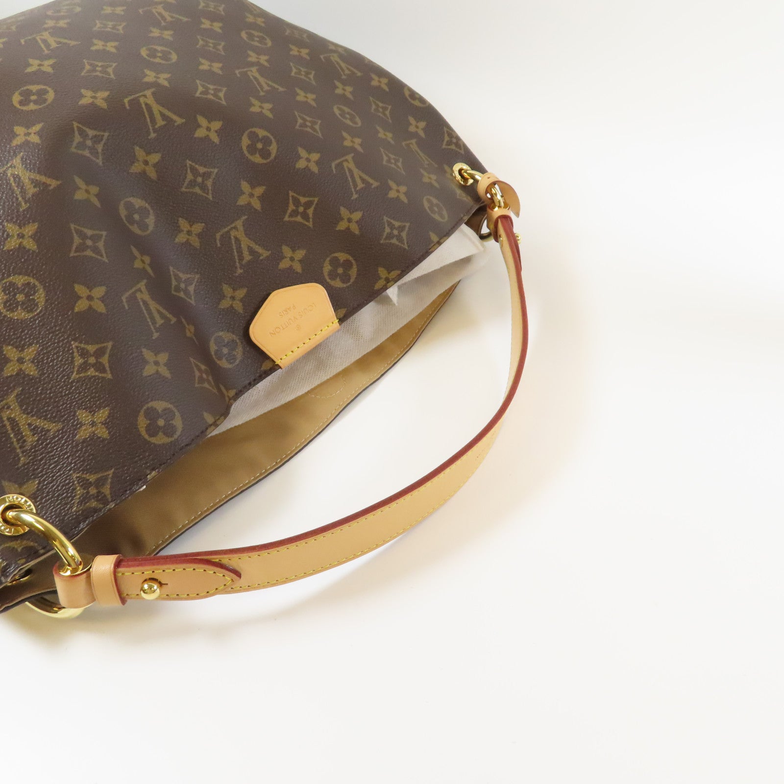 LOUIS VUITTON Monogram Graceful MM金扣肩背袋啡色