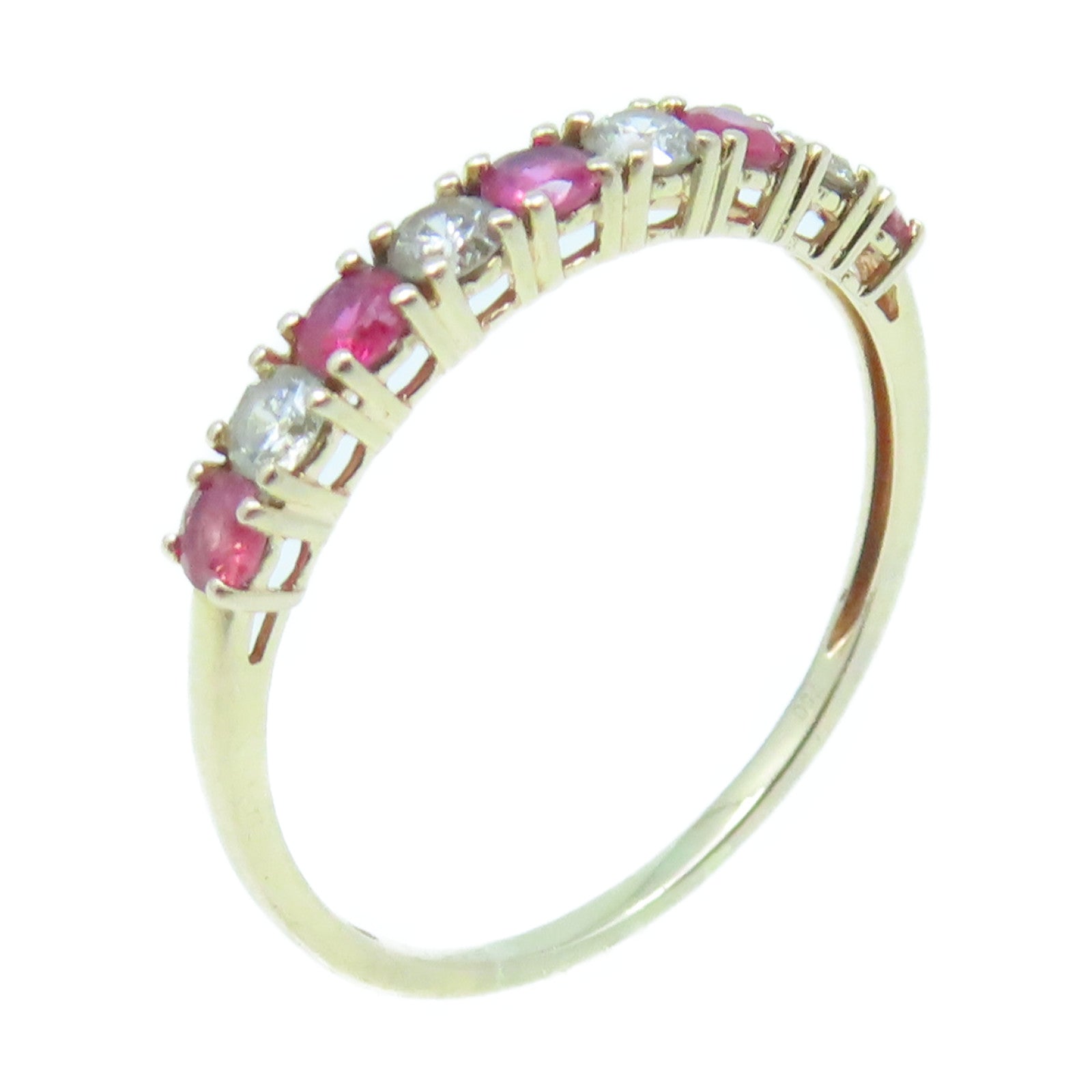 JEWELRY 18K Gold Diamond 1.6g Ring US#9