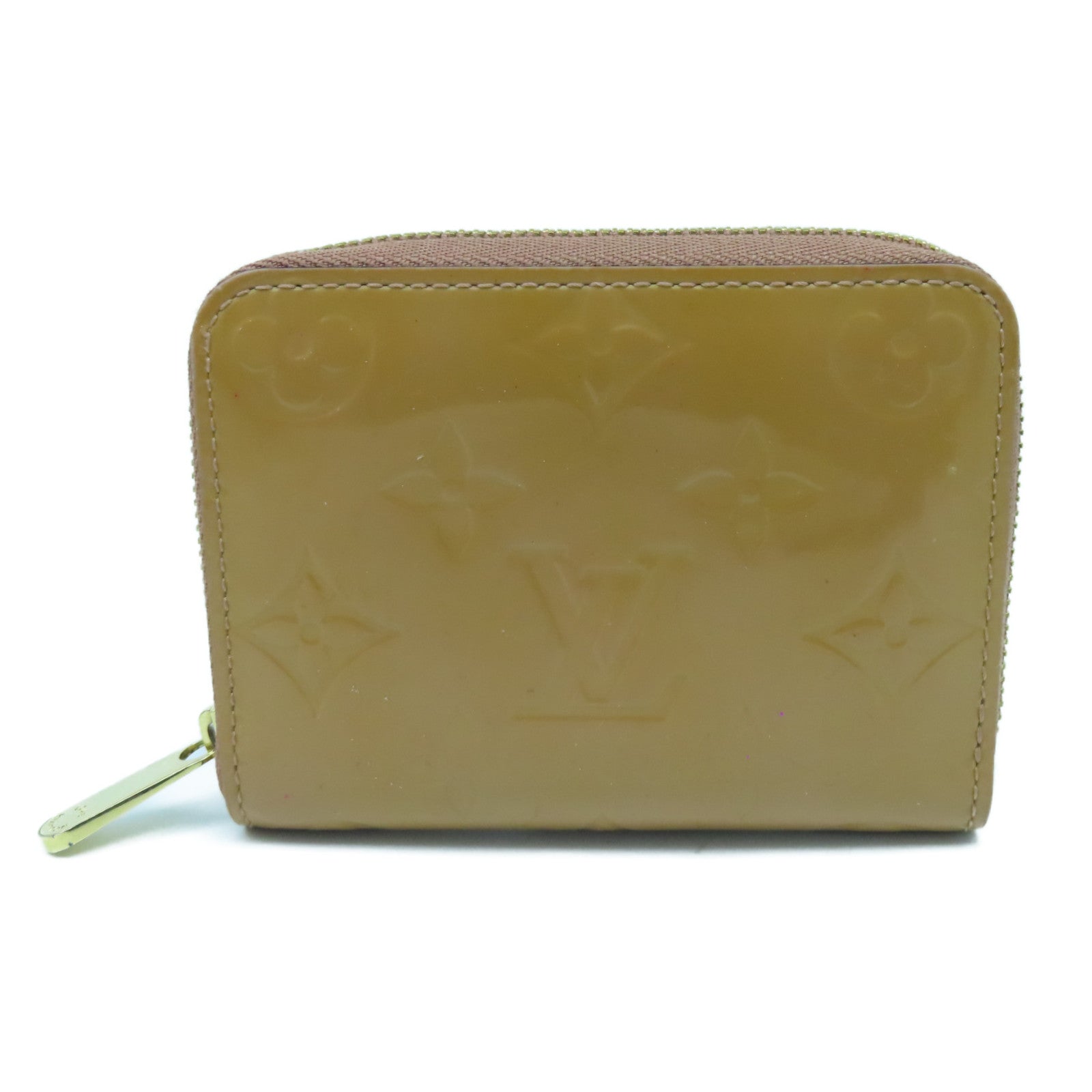 LOUIS VUITTON Monogram Vernis Zippy Coin Purse金扣零錢包啡色