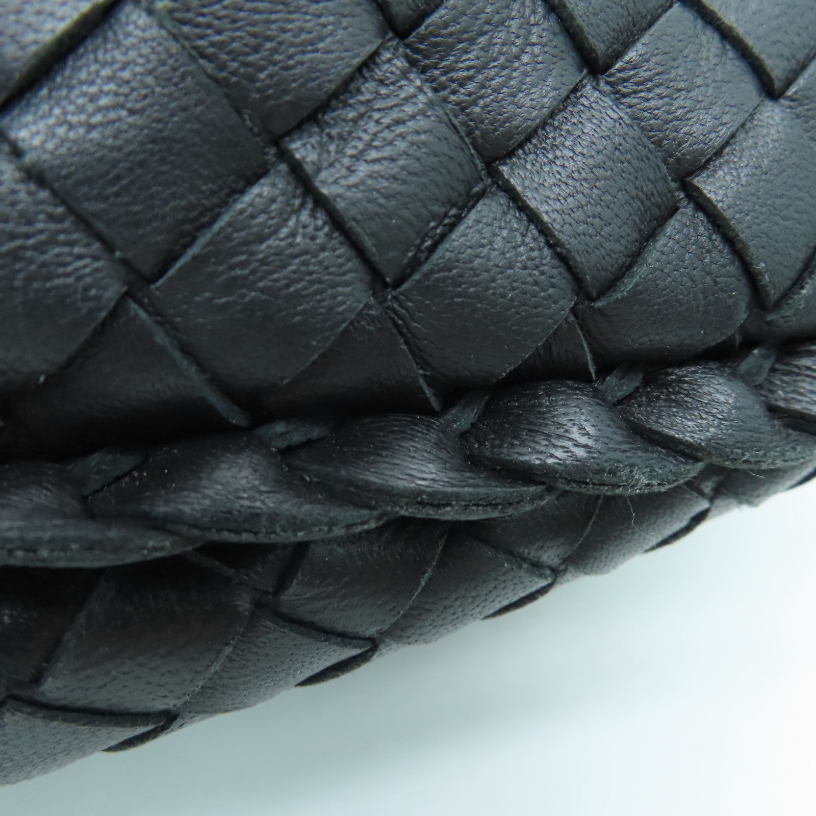 BOTTEGA VENETA 织纹皮革Shouldler Bag手挽袋/肩背袋黑色