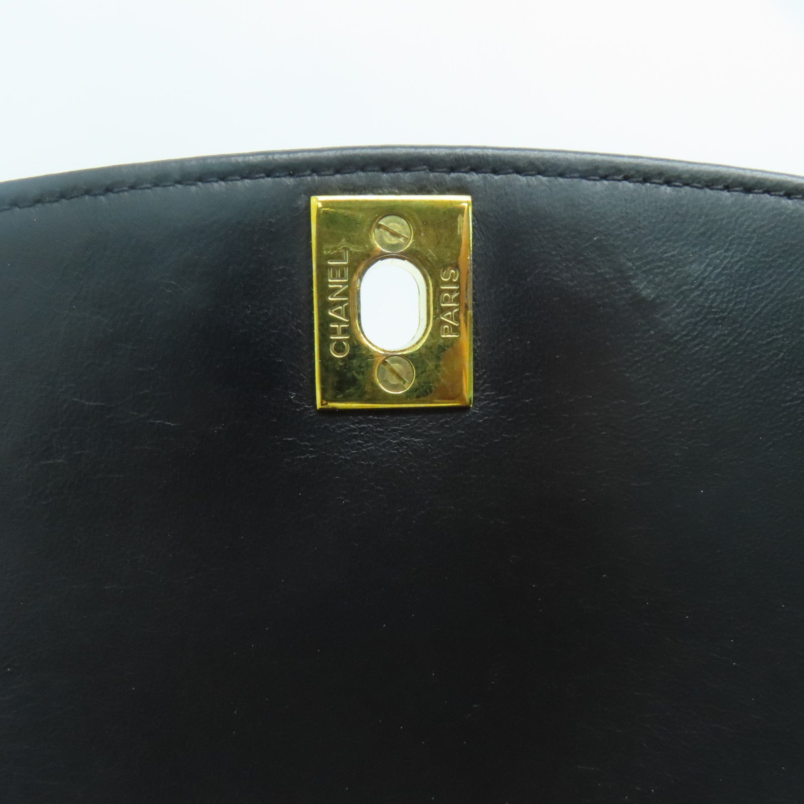 CHANEL 菱格羊皮皮革Diana Chain Shoulder金扣鏈帶肩背袋黑色