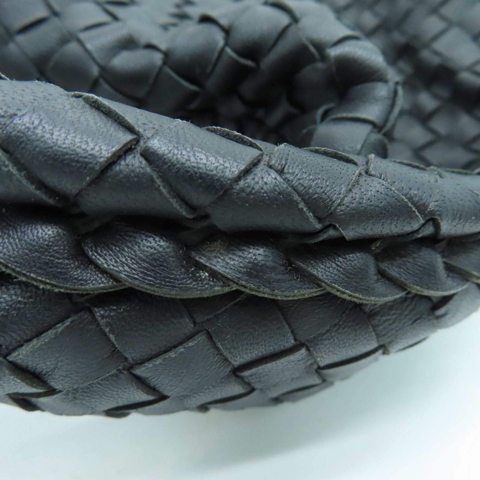 BOTTEGA VENETA 织纹皮革Shouldler Bag手挽袋/肩背袋黑色