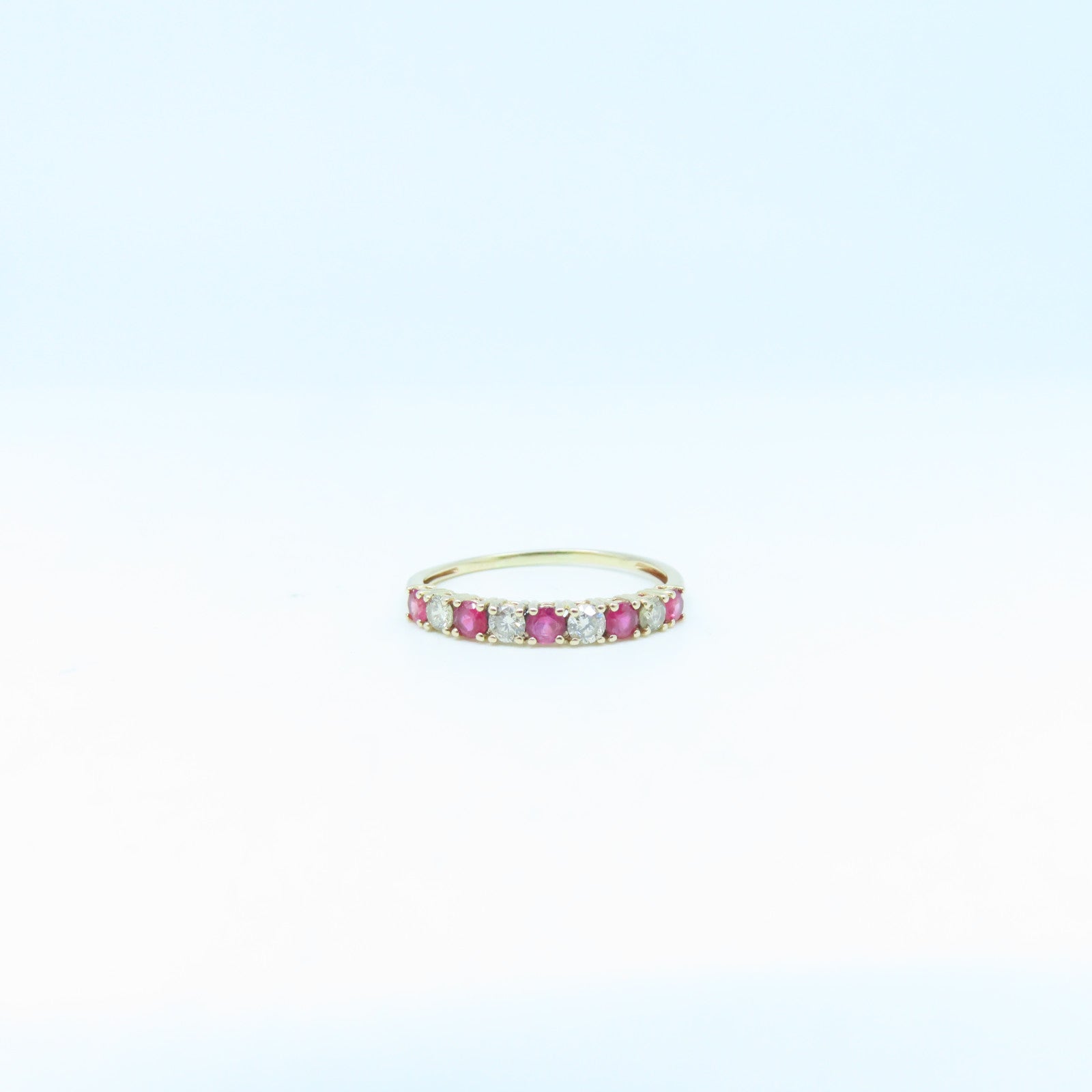 JEWELRY 18K Gold Diamond 1.6g Ring US#9