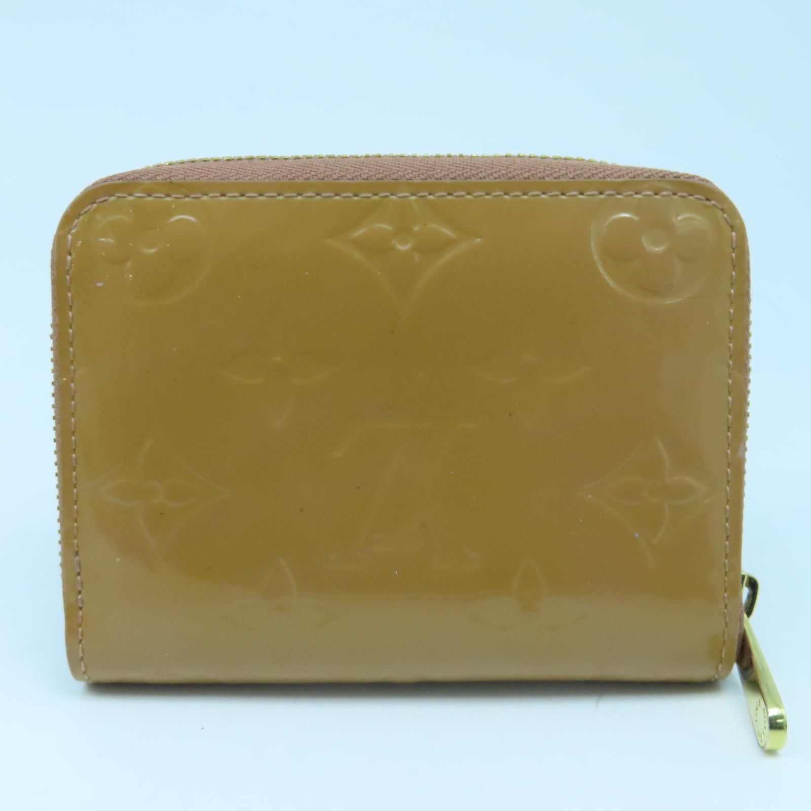LOUIS VUITTON Monogram Vernis Zippy Coin Purse金扣零錢包啡色
