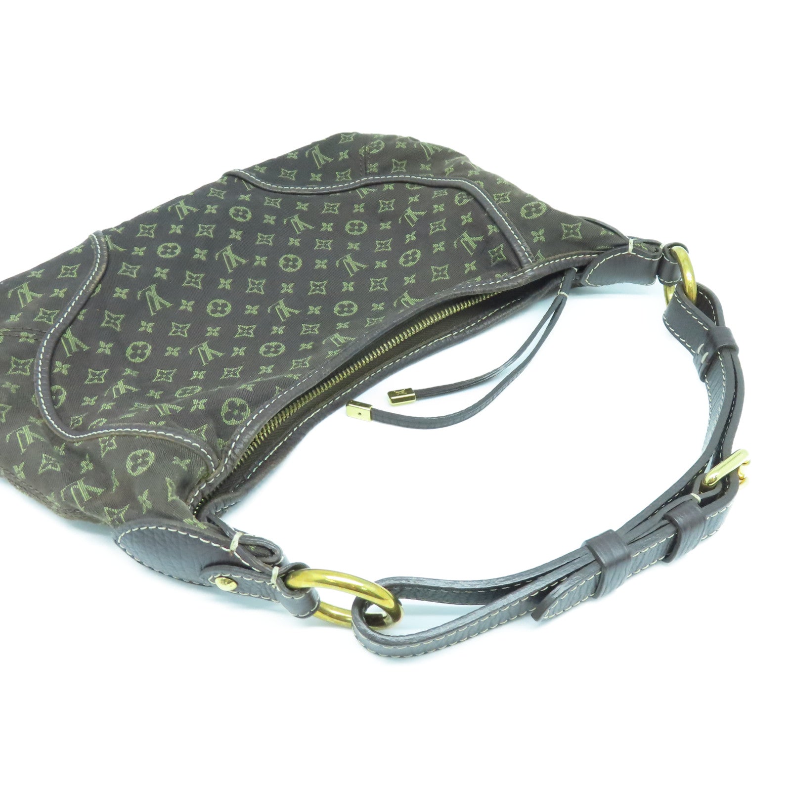 LOUIS VUITTON Idylle Manogram PM Shoulder Bag Gold Buckle Brown Shoulder Bag