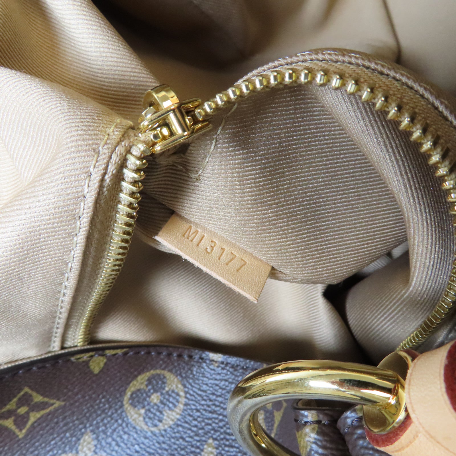 LOUIS VUITTON Monogram Graceful MM金扣肩背袋啡色