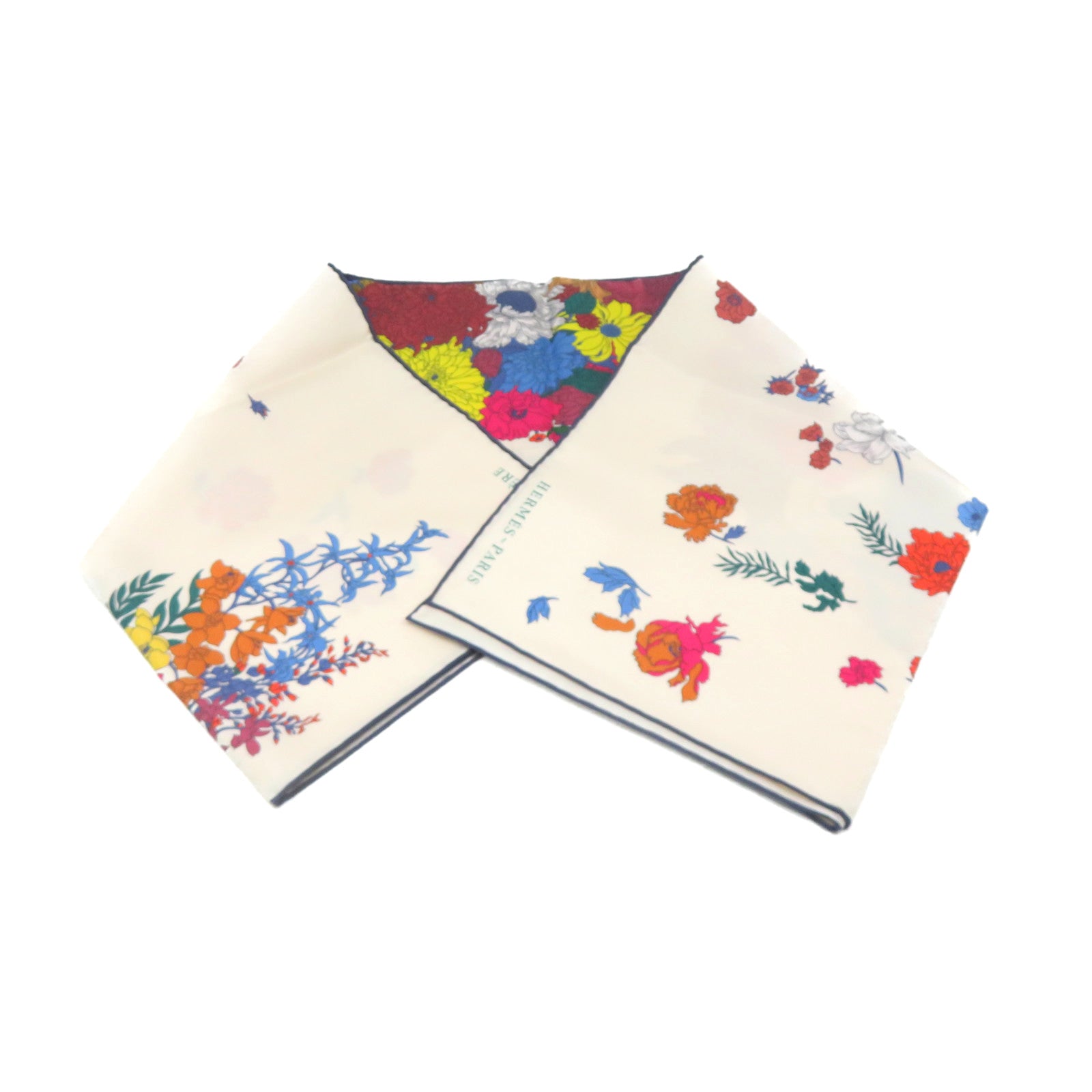 HERMES 【激減優惠】絲質Scarf絲巾白色/彩色