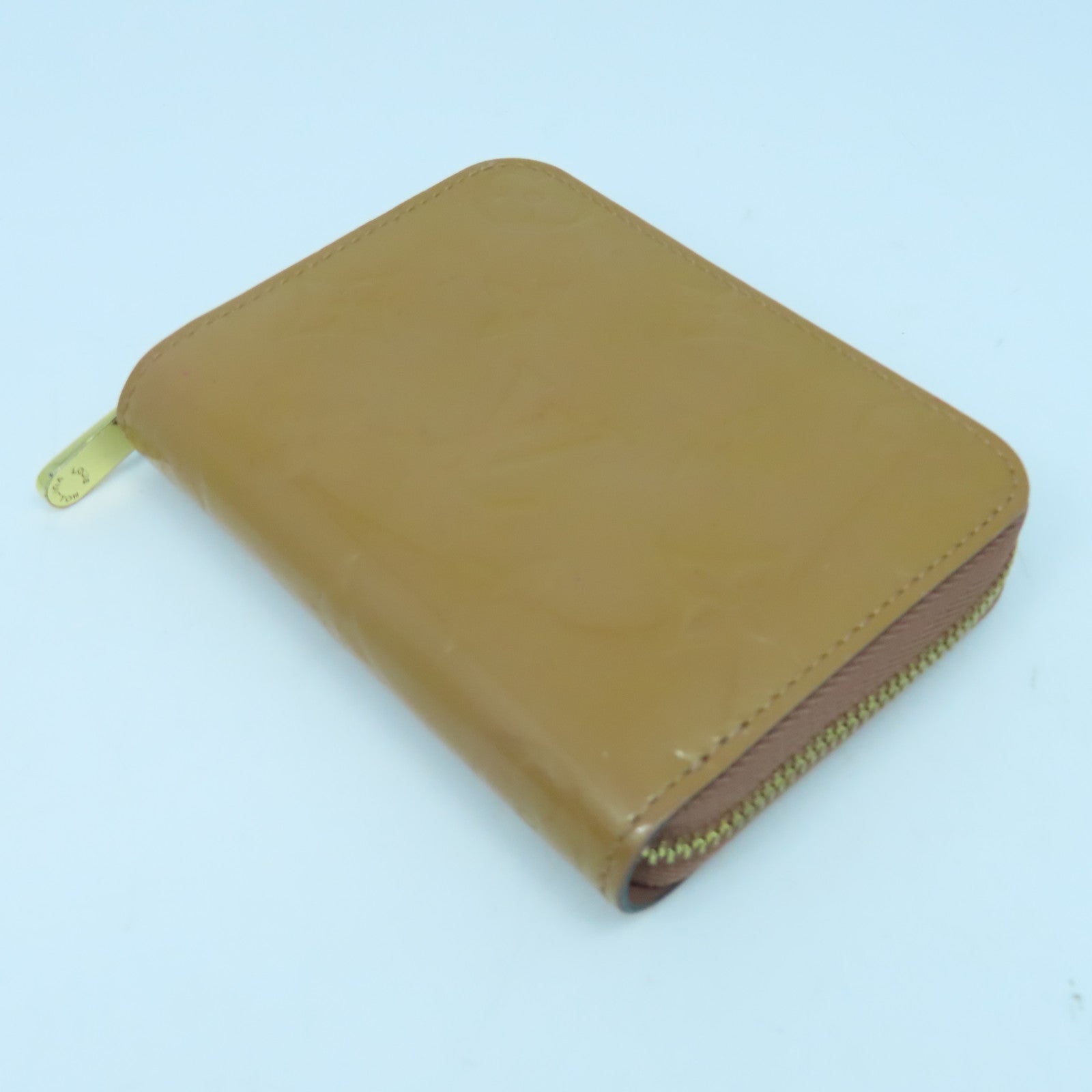 LOUIS VUITTON Monogram Vernis Zippy Coin Purse金扣零錢包啡色