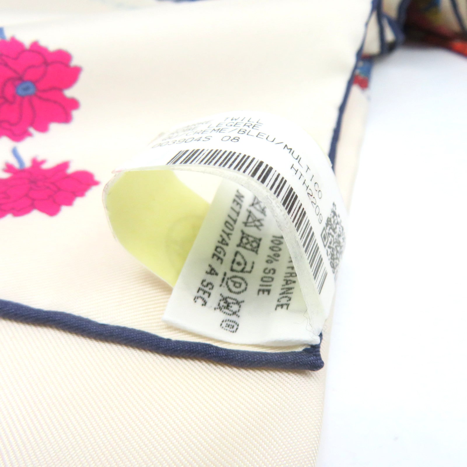 HERMES 【激減優惠】絲質Scarf絲巾白色/彩色