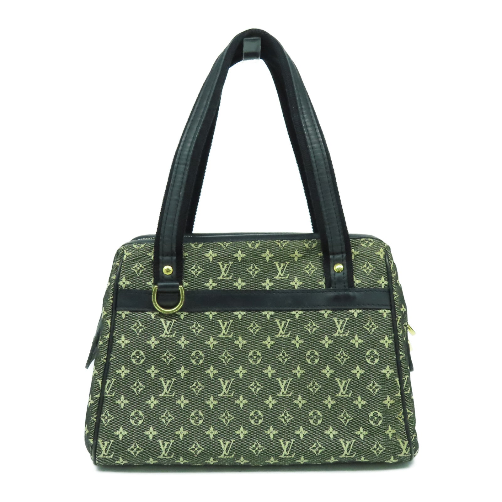 LOUIS VUITTON Monogram Mini Josephine PM金扣肩背袋黑色/米色