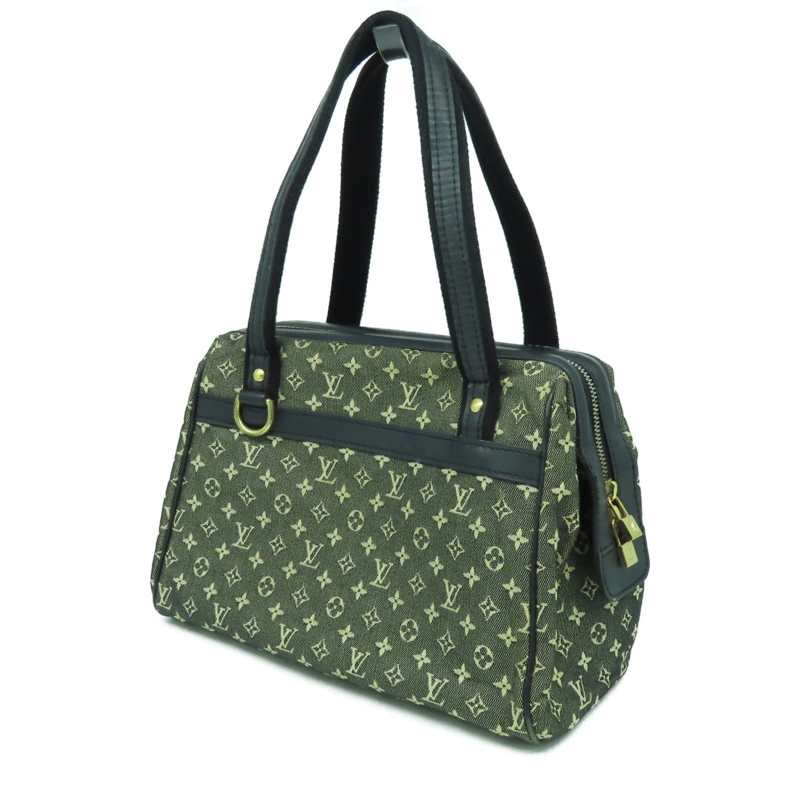 LOUIS VUITTON Monogram Mini Josephine PM金扣肩背袋黑色/米色
