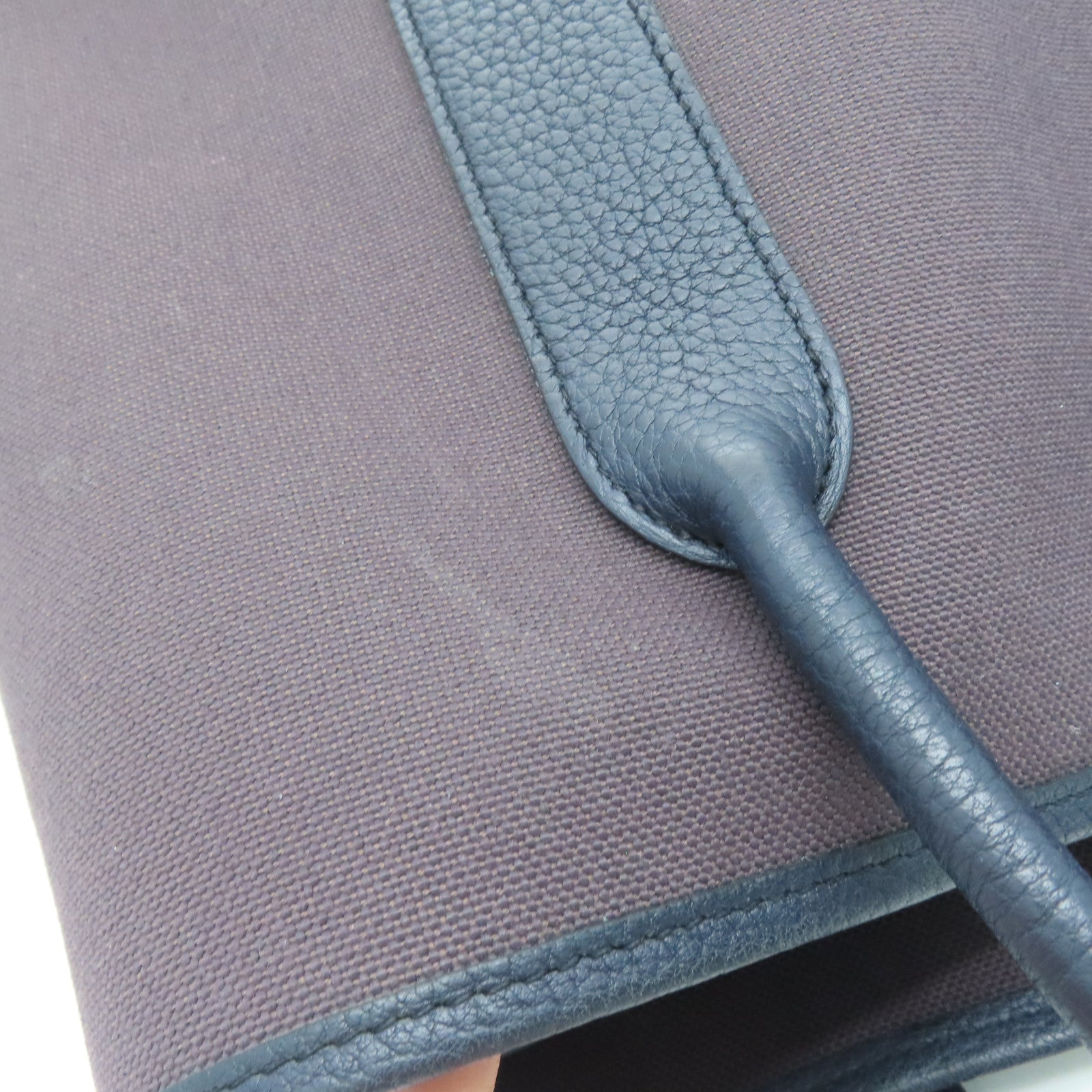 HERMES 帆布GardenParty PM Tote Bag银扣手挽袋啡色