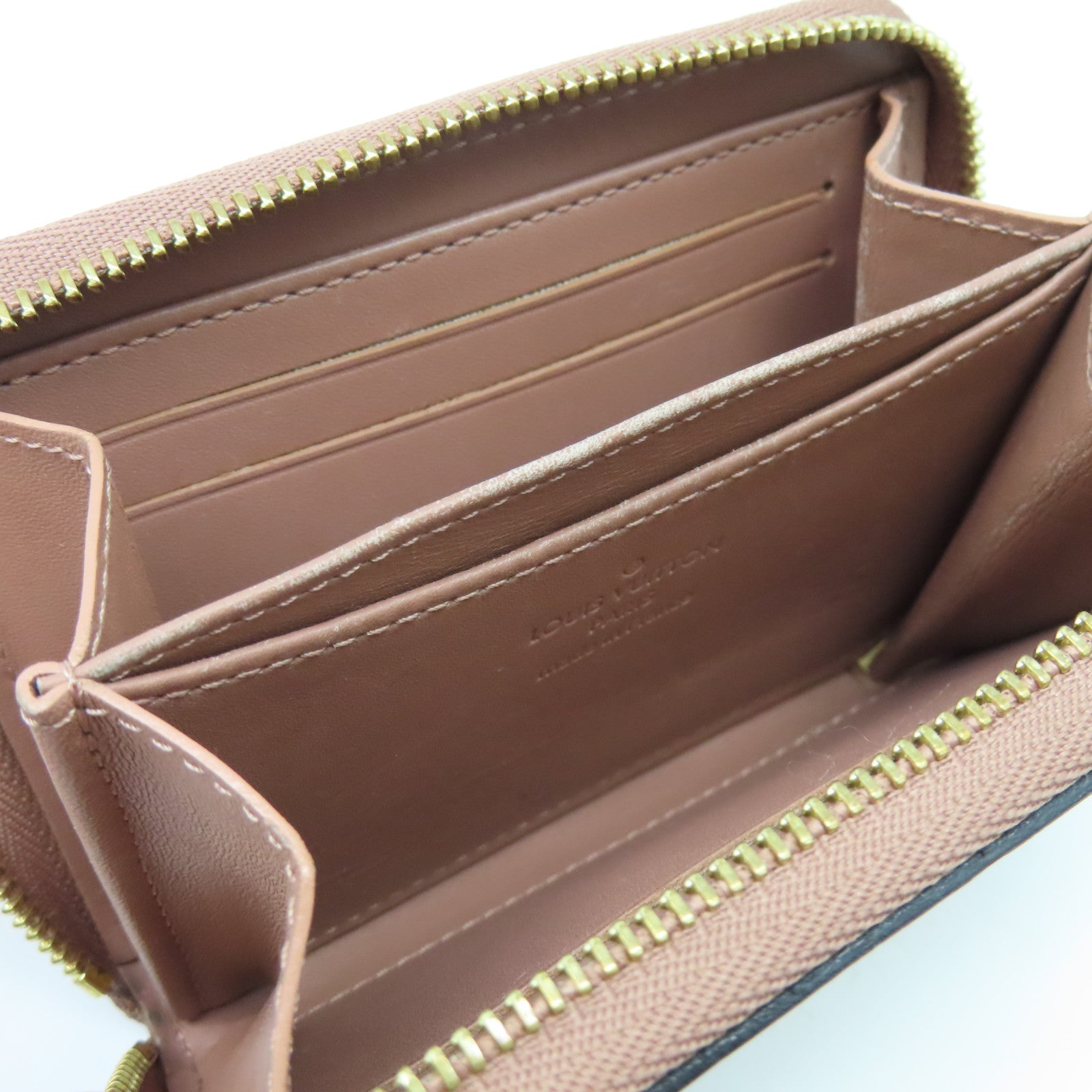 LOUIS VUITTON Monogram Vernis Zippy Coin Purse金扣零錢包啡色