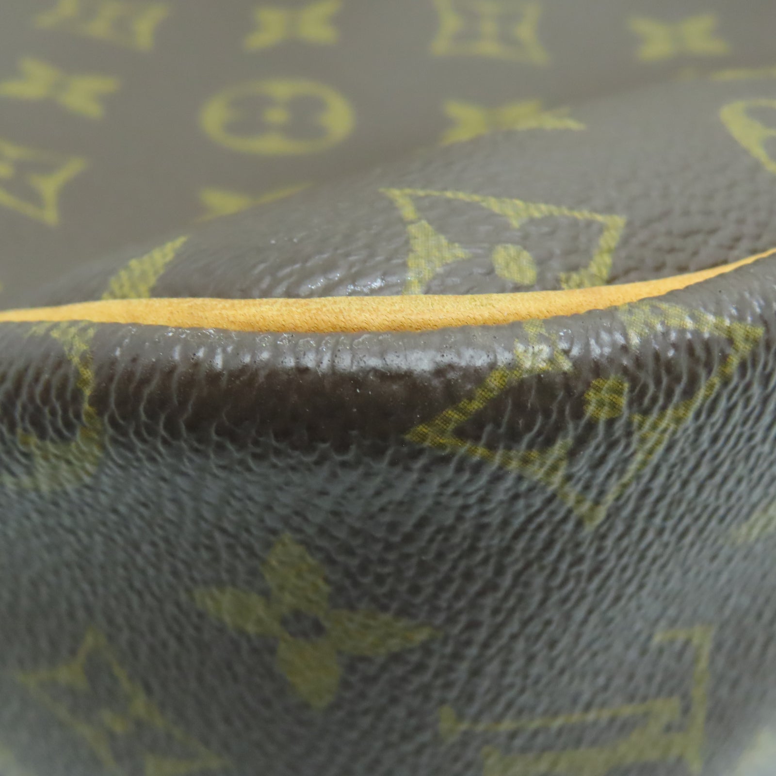LOUIS VUITTON Monogram Reporter GM金扣肩背袋棕色