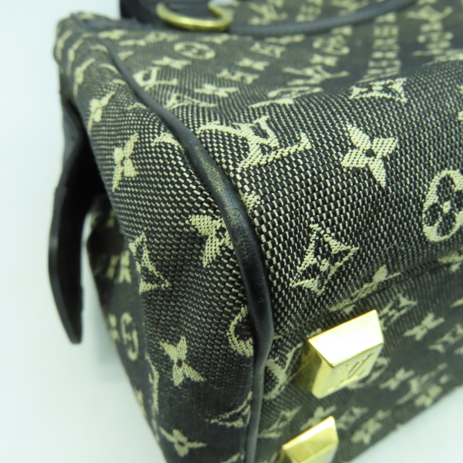 LOUIS VUITTON Monogram Mini Josephine PM金扣肩背袋黑色/米色