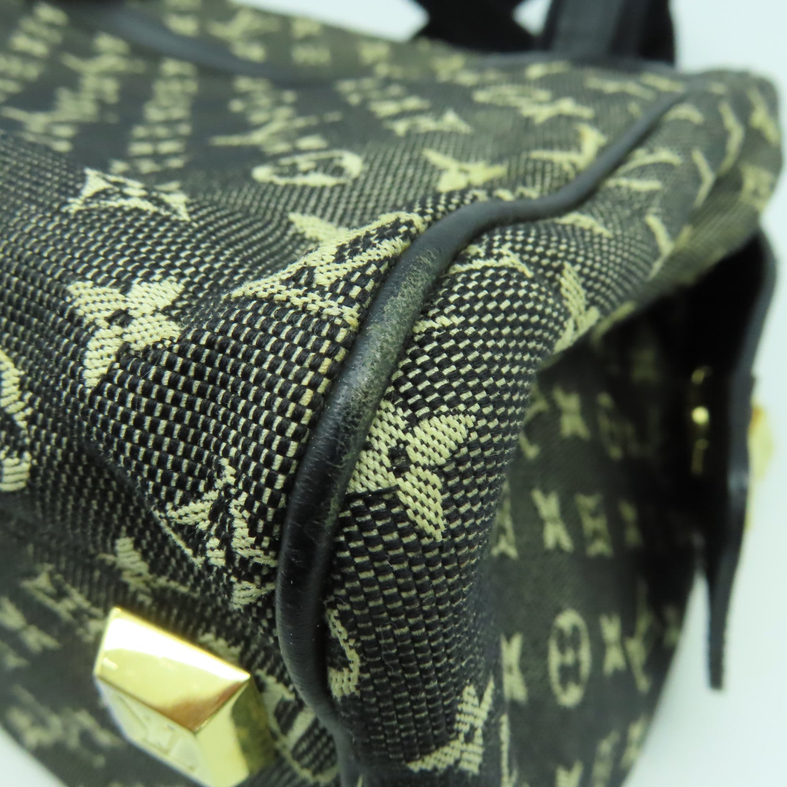 LOUIS VUITTON Monogram Mini Josephine PM金扣肩背袋黑色/米色