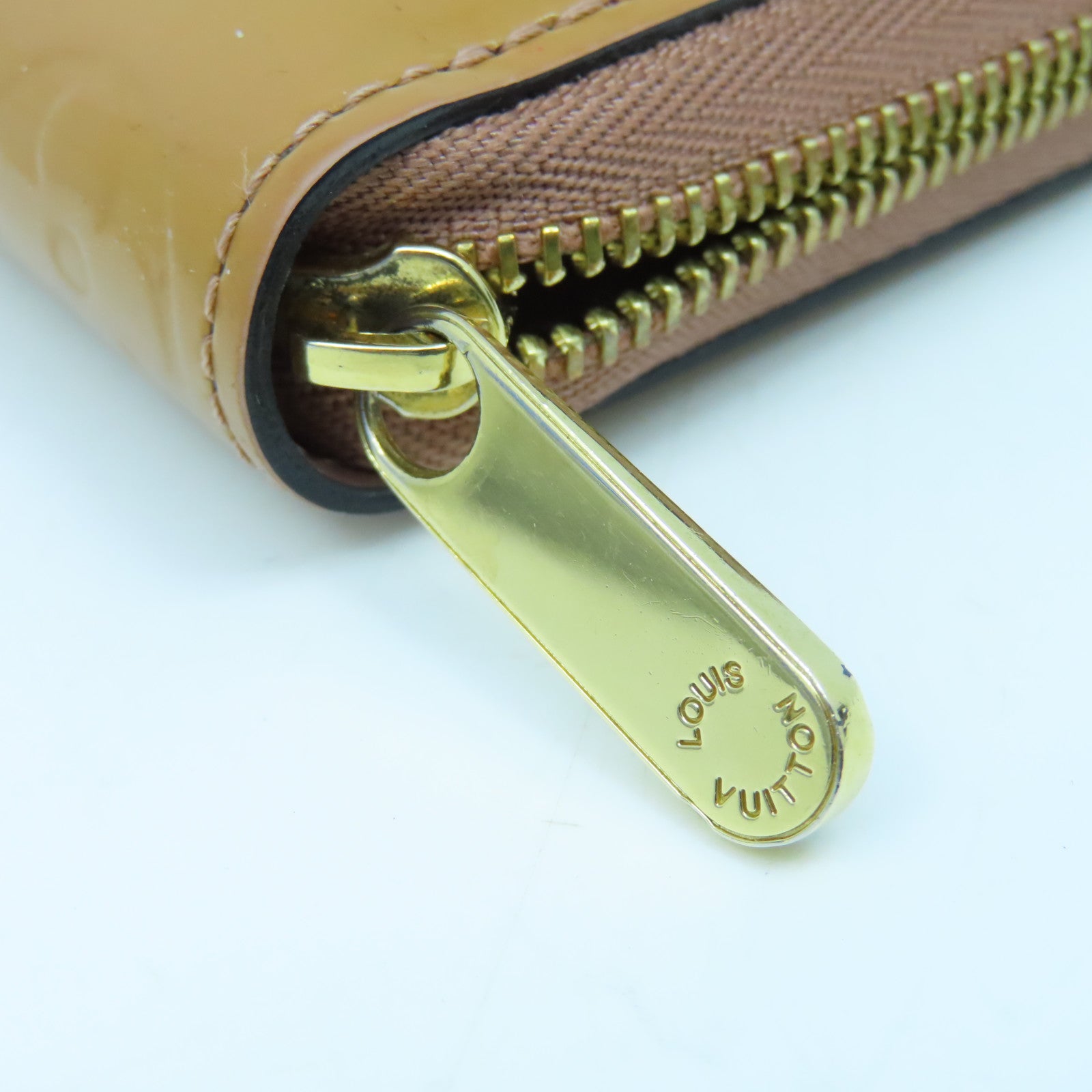LOUIS VUITTON Monogram Vernis Zippy Coin Purse金扣零錢包啡色
