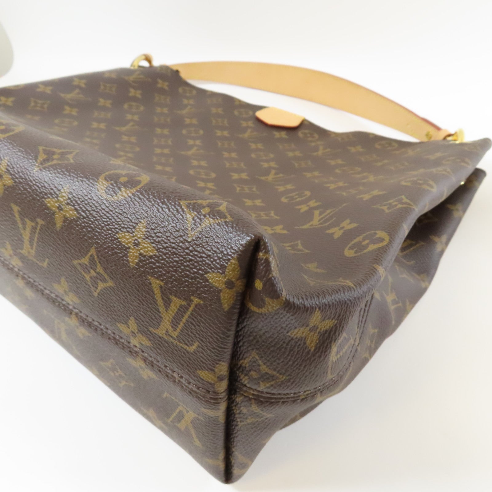 LOUIS VUITTON Monogram Graceful MM金扣肩背袋啡色