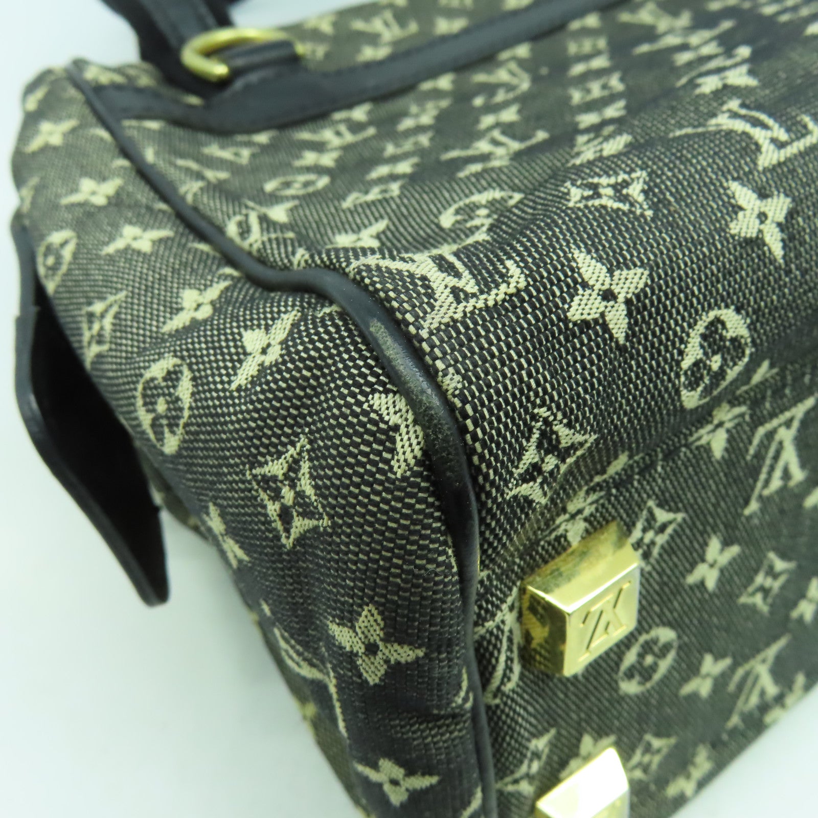 LOUIS VUITTON Monogram Mini Josephine PM金扣肩背袋黑色/米色