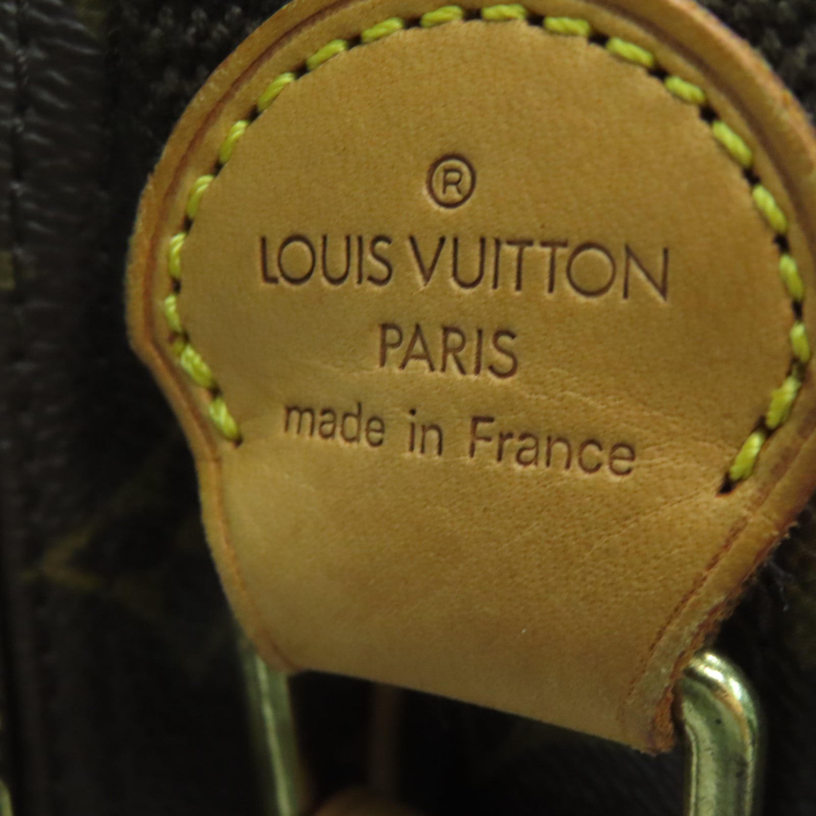 LOUIS VUITTON Monogram Reporter GM金扣肩背袋棕色
