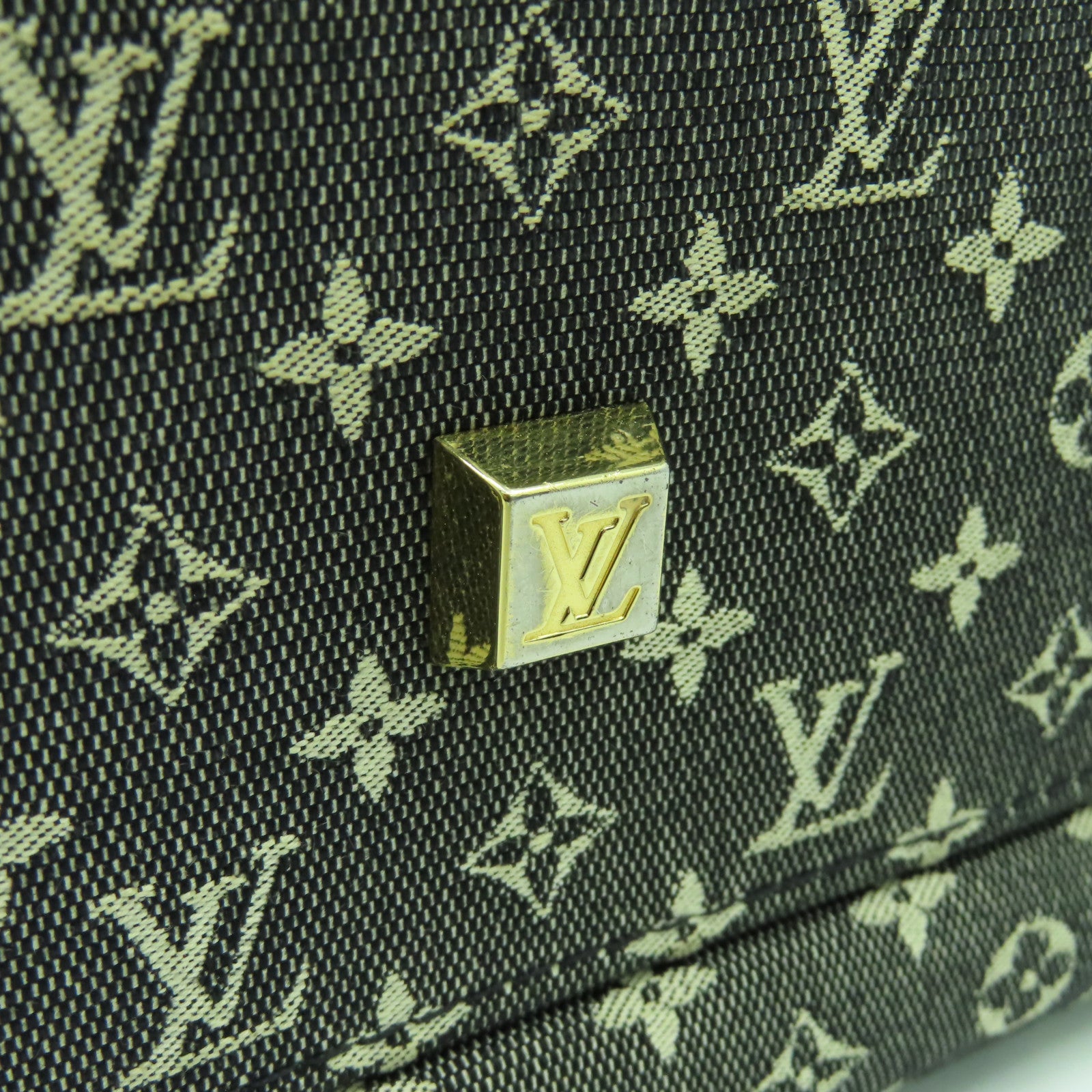 LOUIS VUITTON Monogram Mini Josephine PM金扣肩背袋黑色/米色