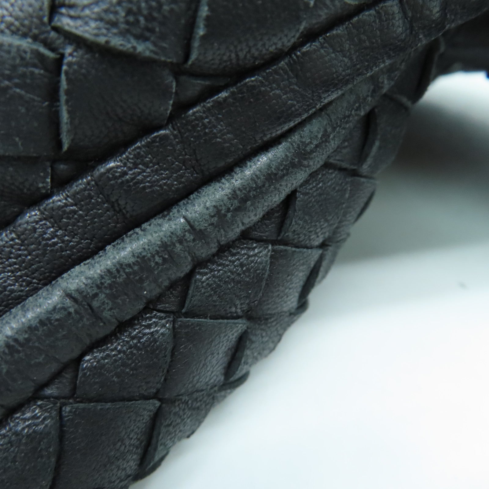 BOTTEGA VENETA 织纹皮革Shouldler Bag手挽袋/肩背袋黑色