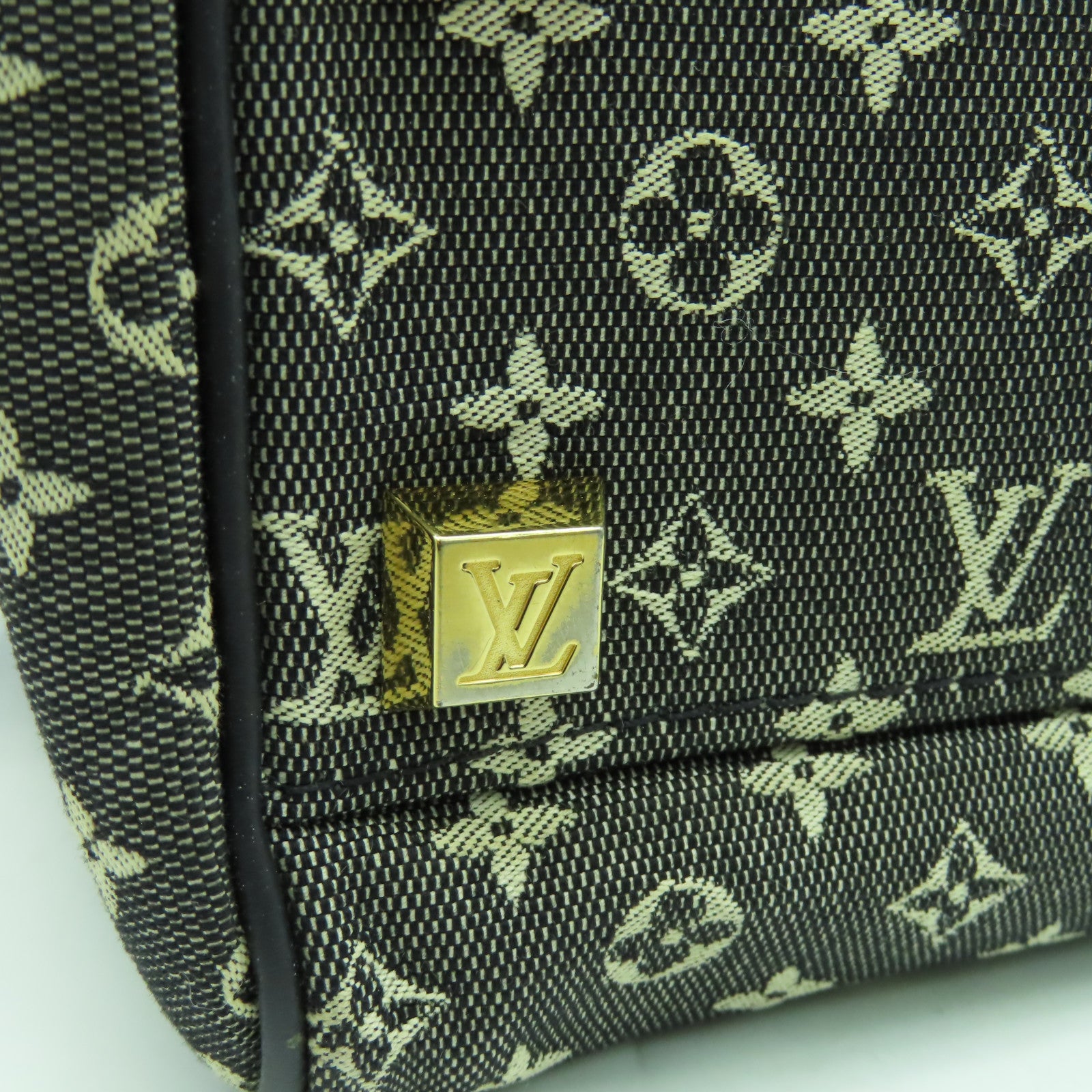 LOUIS VUITTON Monogram Mini Josephine PM金扣肩背袋黑色/米色