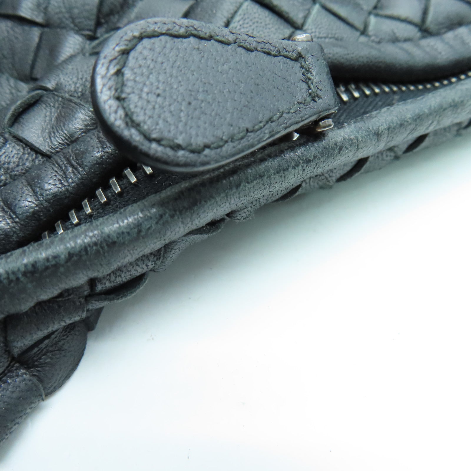 BOTTEGA VENETA 织纹皮革Shouldler Bag手挽袋/肩背袋黑色