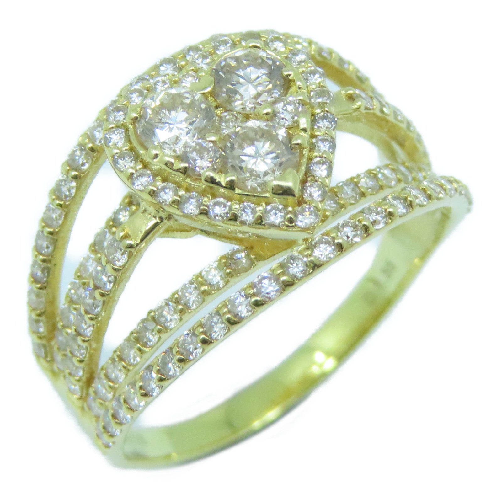 JEWELRY 18K黃金Diamond Ring1.35ct鑽石戒指US#7