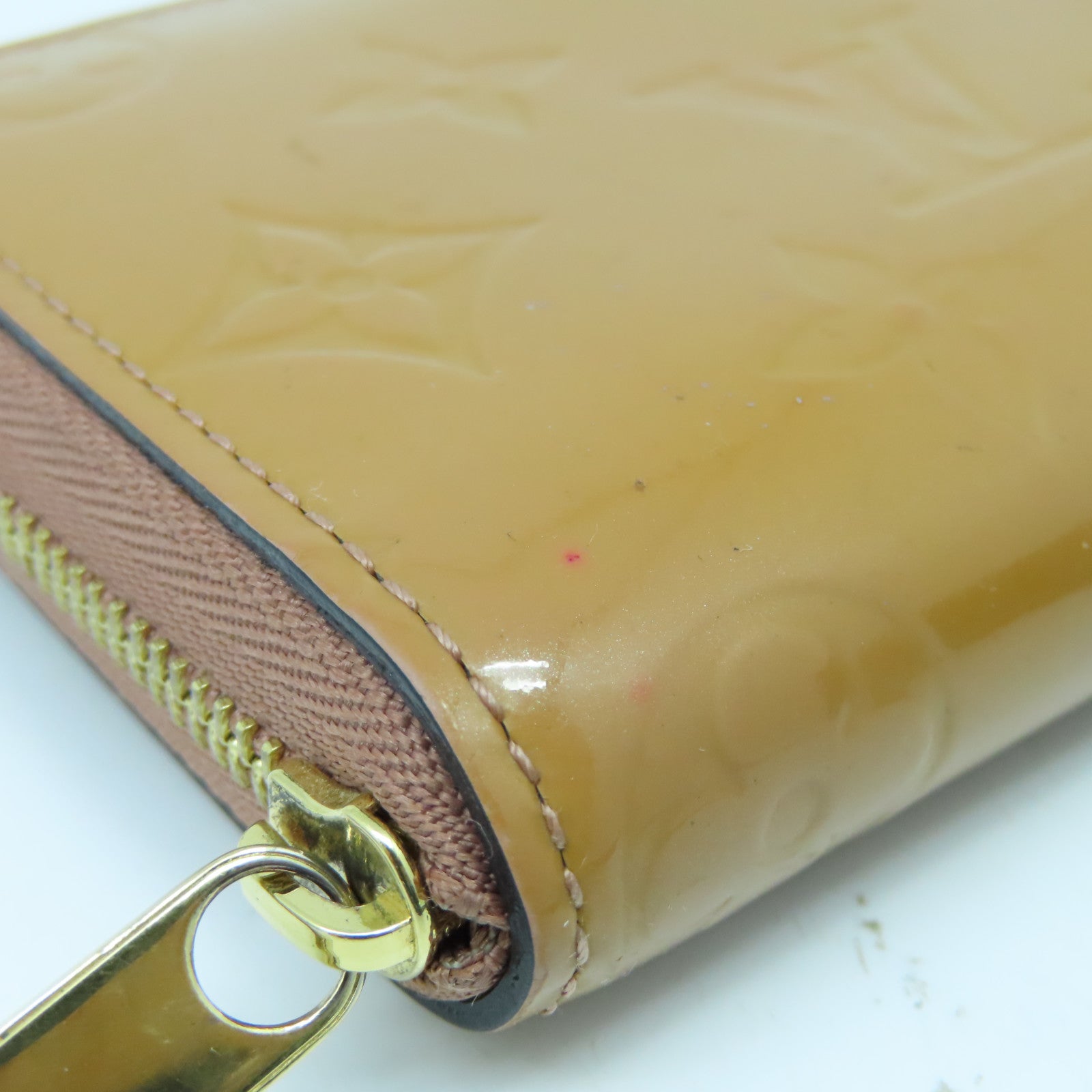LOUIS VUITTON Monogram Vernis Zippy Coin Purse金扣零錢包啡色