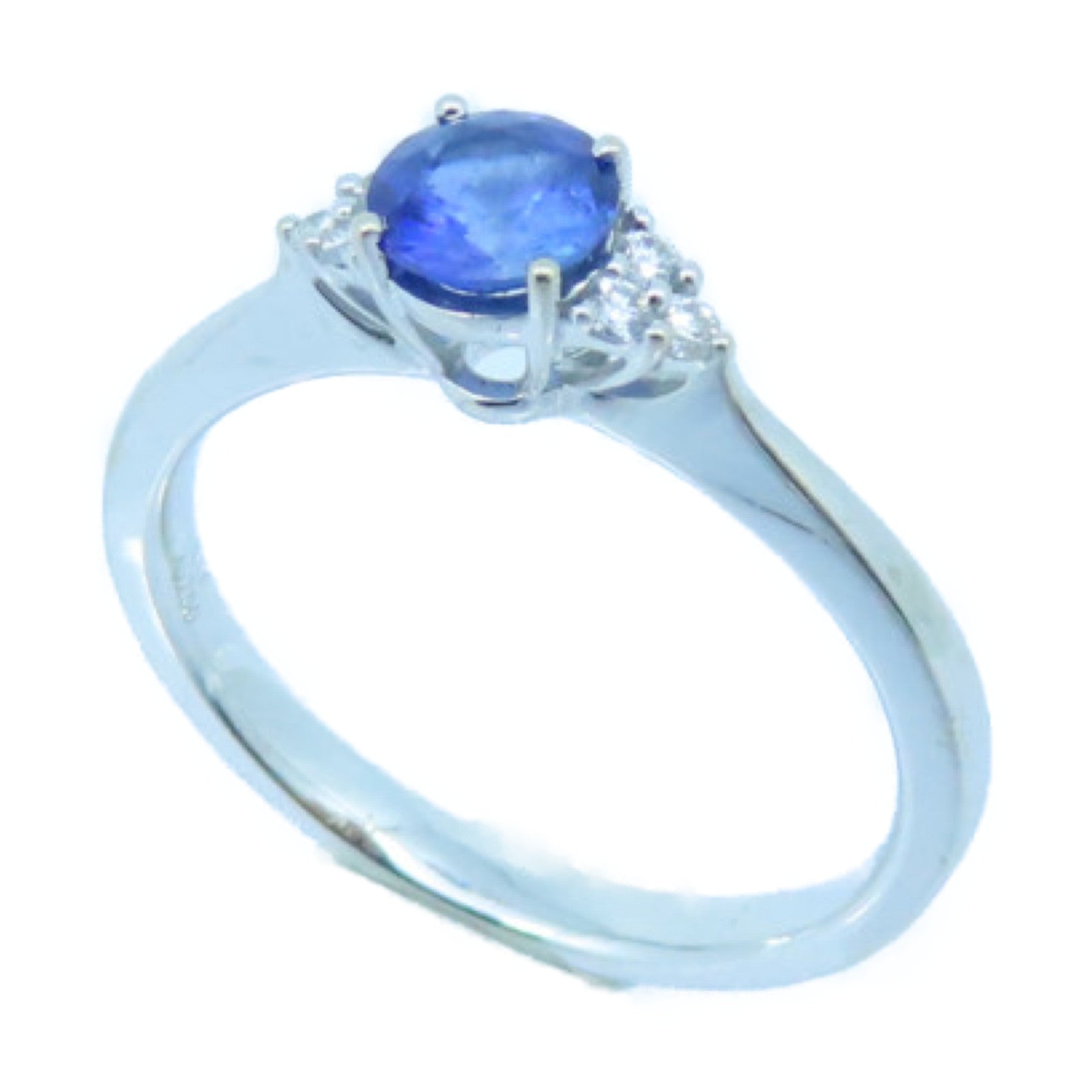 JEWELRY 18K White Gold Sapphire Ring Sapphire Ring US#6.75