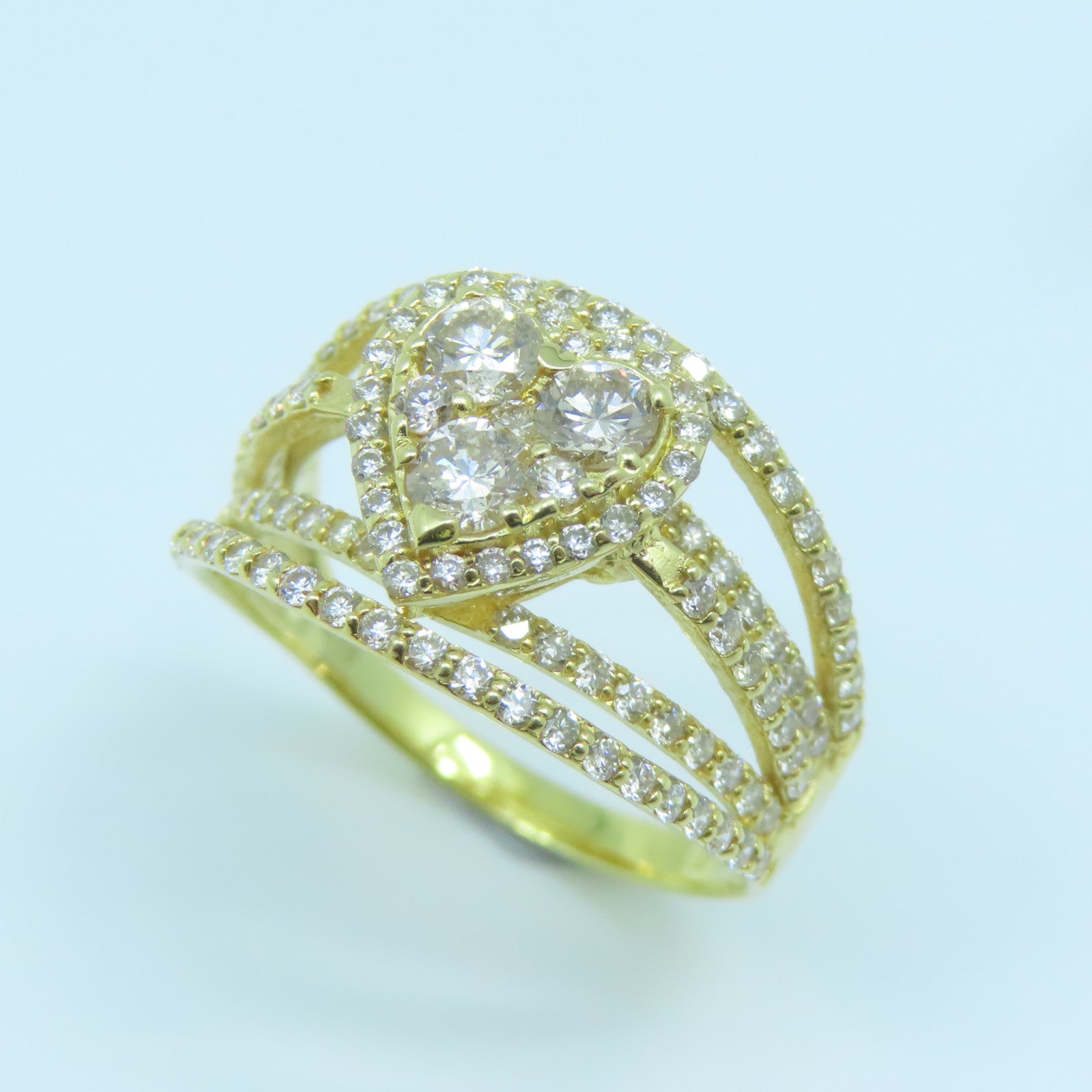 JEWELRY 18K黃金Diamond Ring1.35ct鑽石戒指US#7