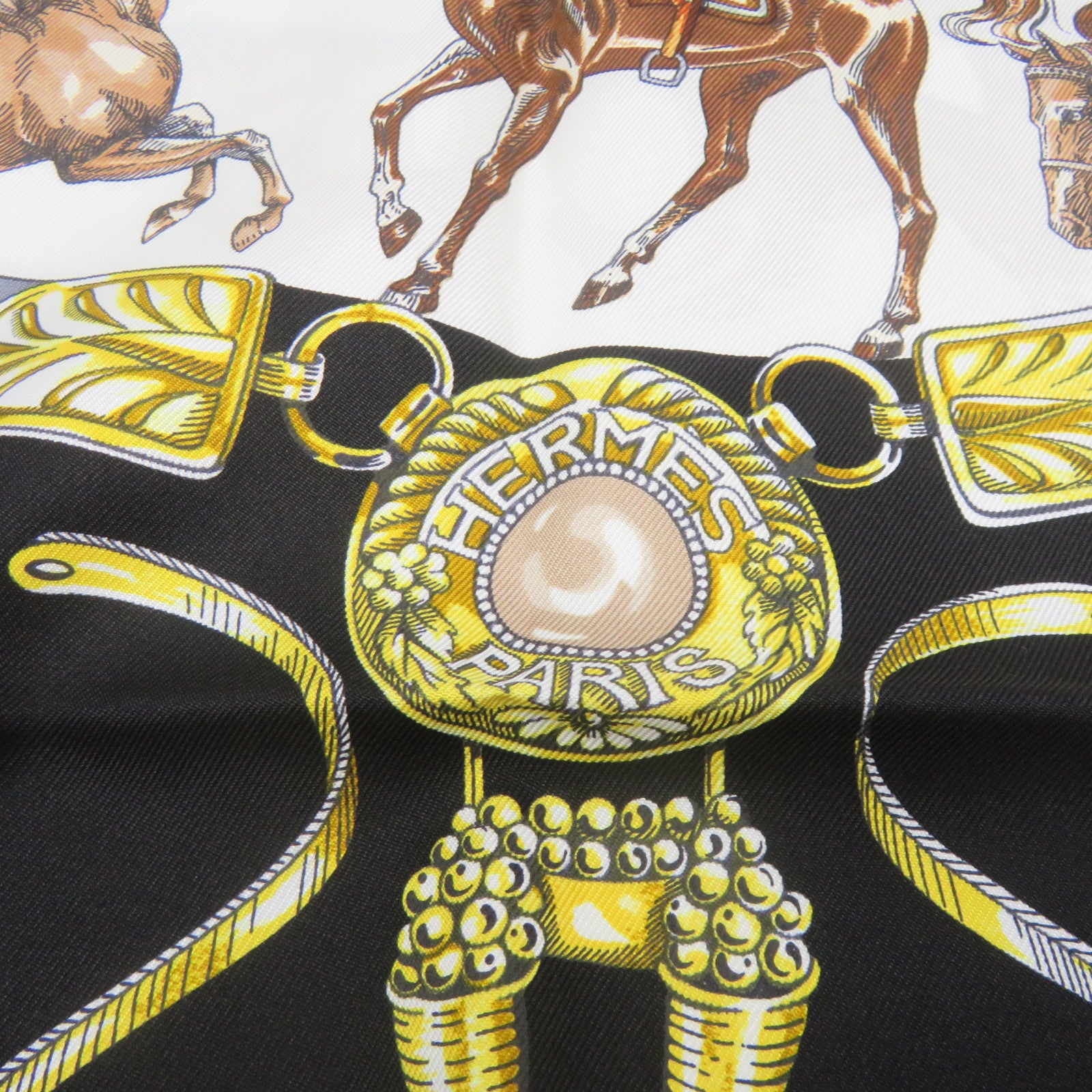 HERMES 絲質Scarf絲巾綠色/黑色/彩色