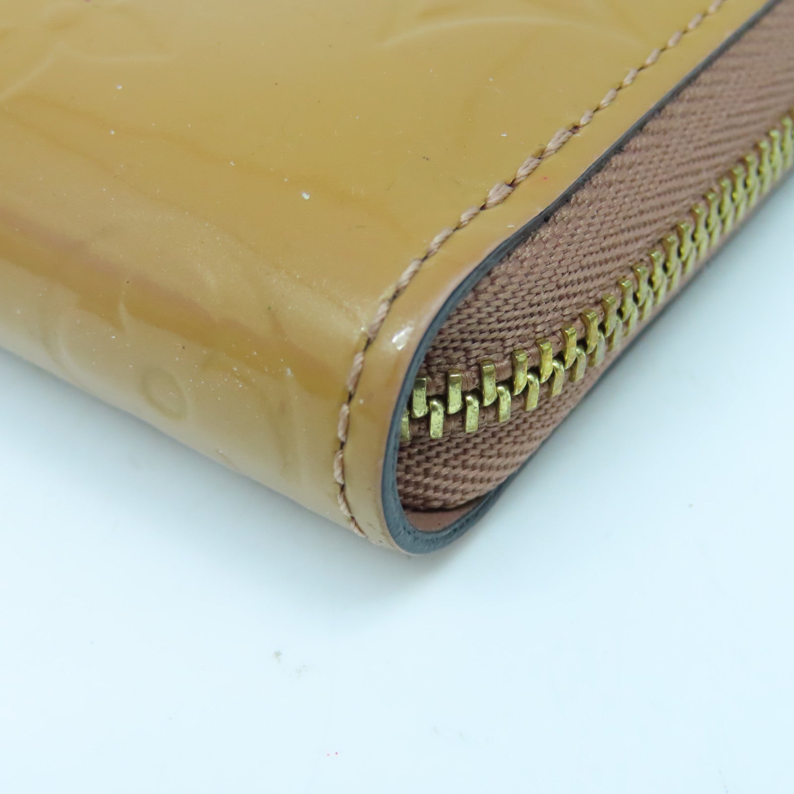 LOUIS VUITTON Monogram Vernis Zippy Coin Purse金扣零錢包啡色