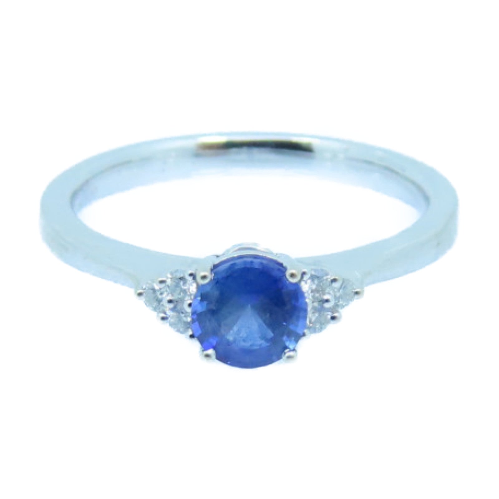 JEWELRY 18K White Gold Sapphire Ring Sapphire Ring US#6.75