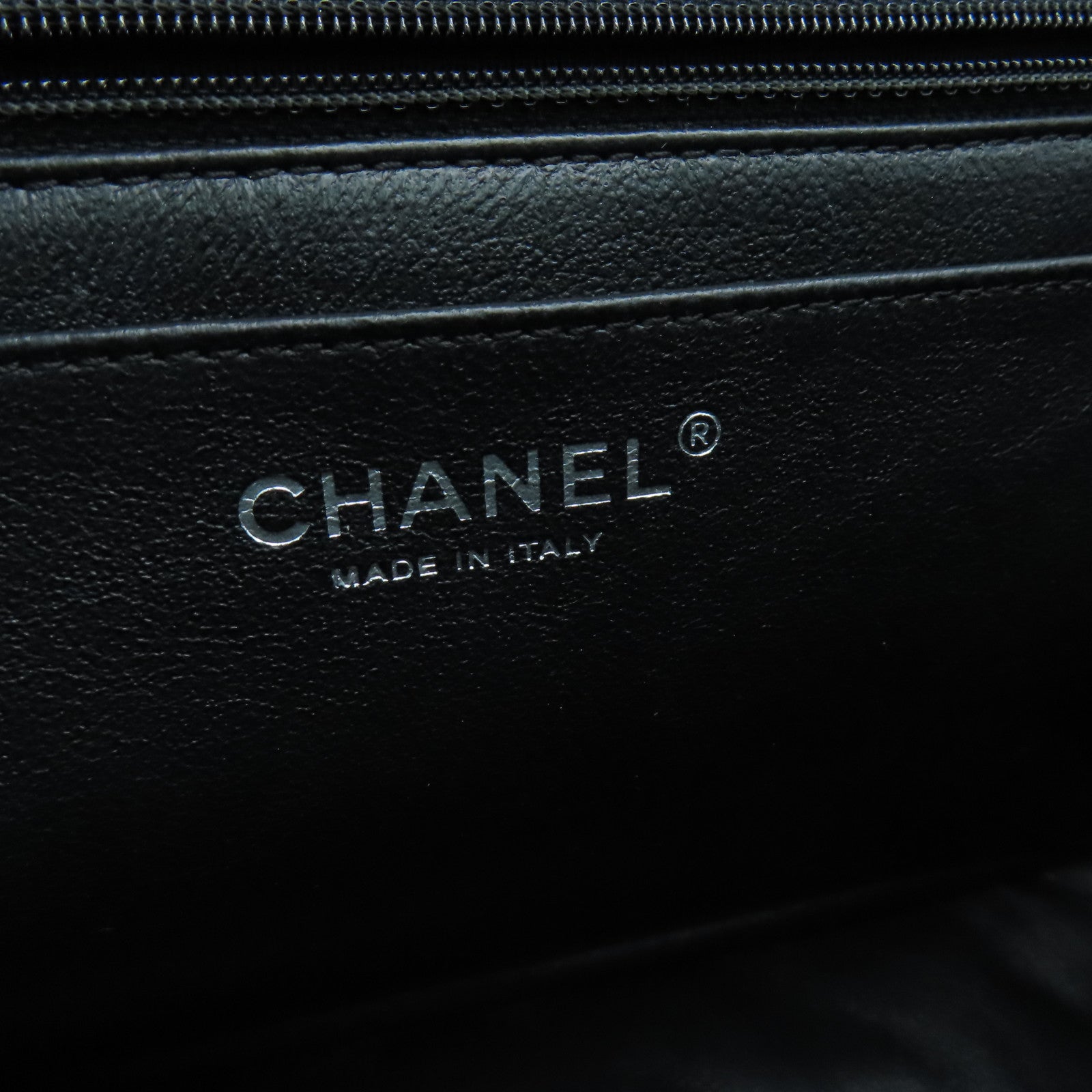 CHANEL 菱格羊皮皮革Chain Shoulder银扣链带肩背袋黑色杏色