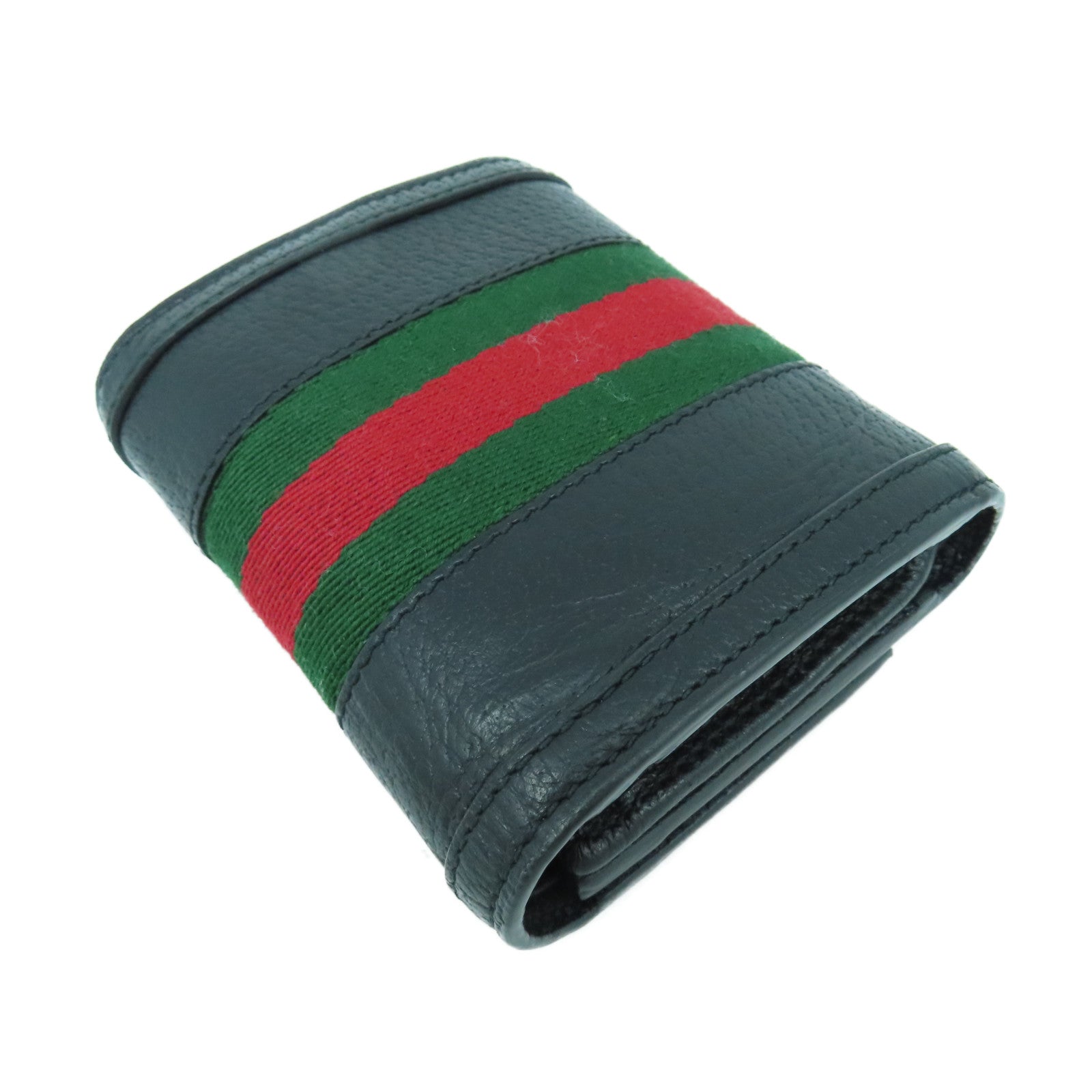 GUCCI 【激減優惠】皮革/帆布Wallet金扣錢包黑色