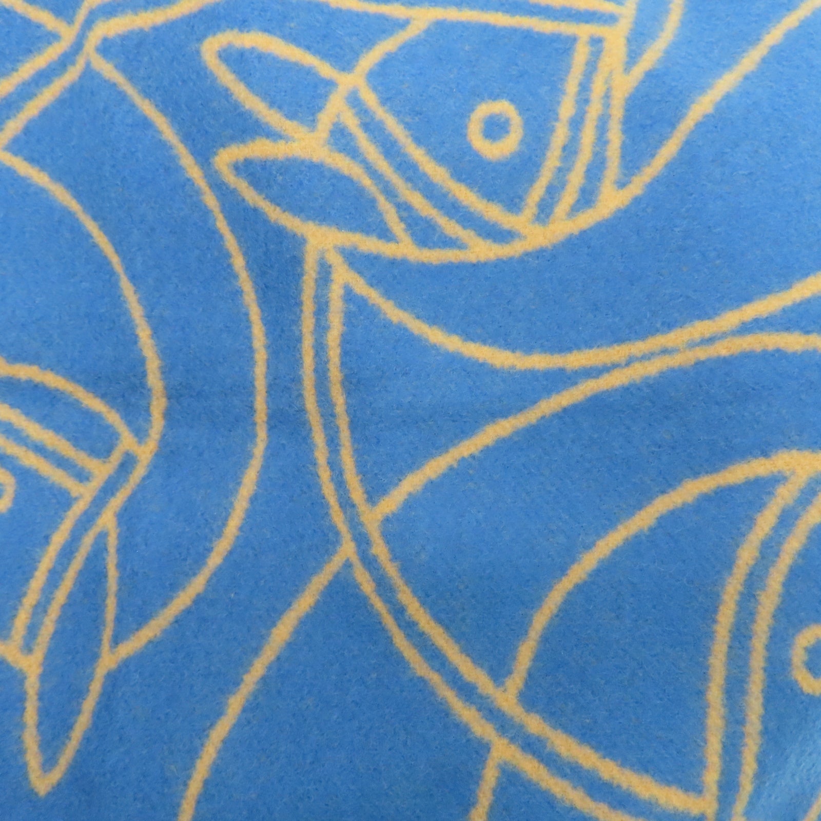 HERMES 羊绒Scarf围巾蓝色/棕色