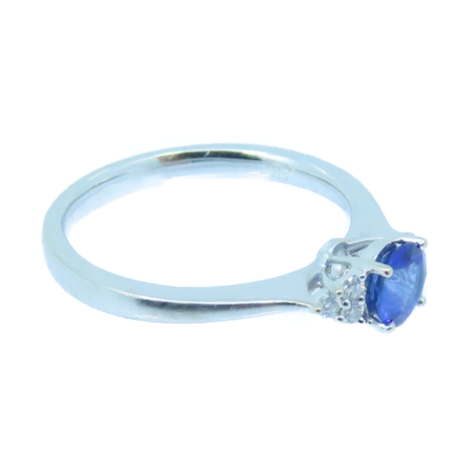 JEWELRY 18K White Gold Sapphire Ring Sapphire Ring US#6.75