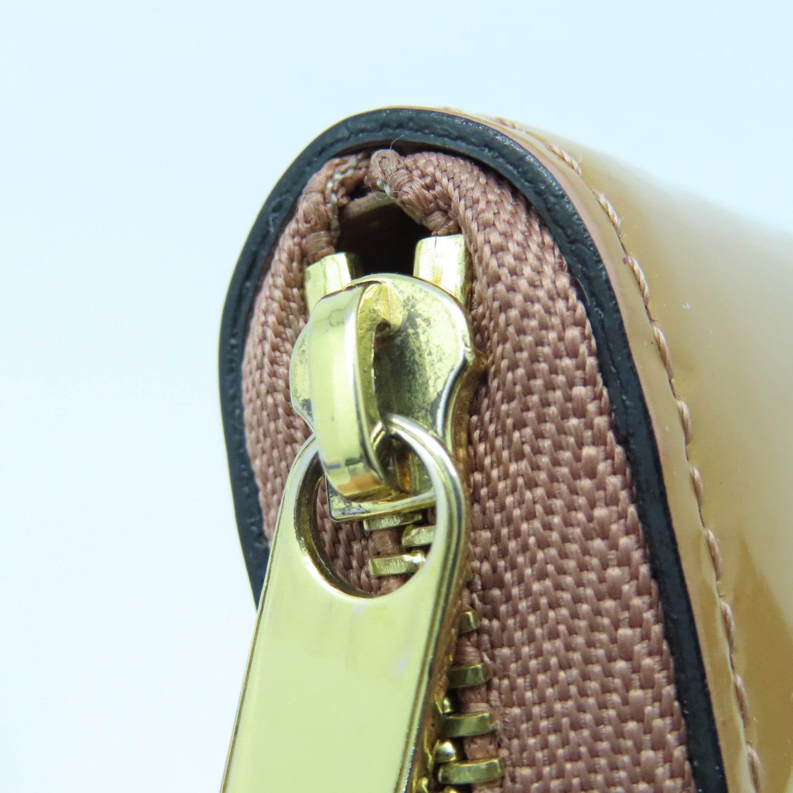 LOUIS VUITTON Monogram Vernis Zippy Coin Purse金扣零錢包啡色