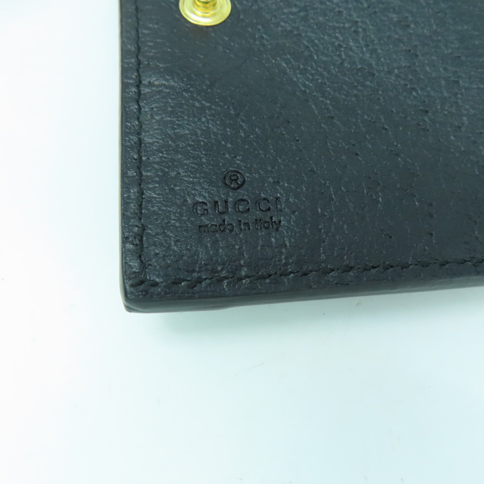 GUCCI 【激減優惠】皮革/帆布Wallet金扣錢包黑色