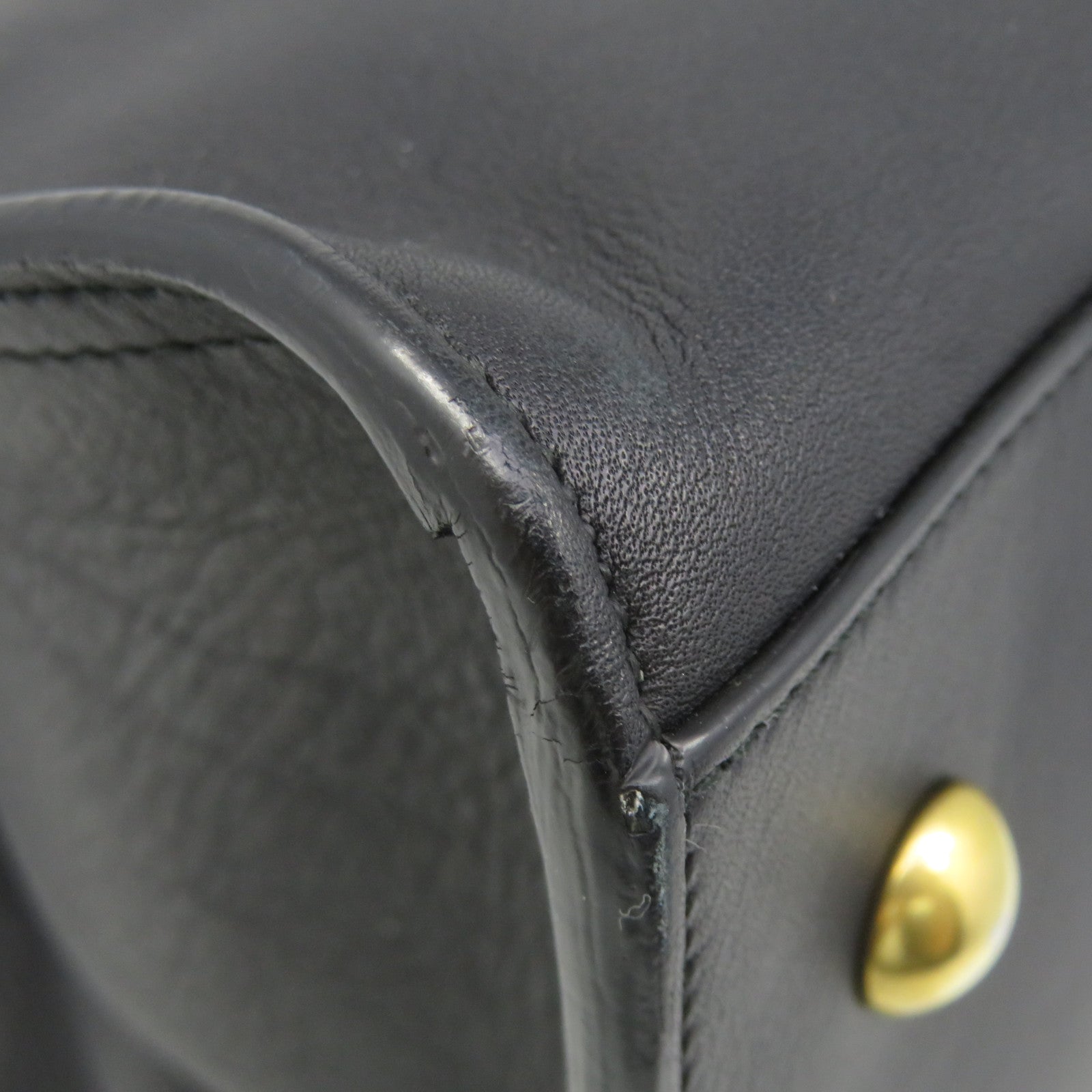 YVES SAINT LAURENT 牛皮皮革2 Way Shoulder Bag手挽肩背两用袋黑色
