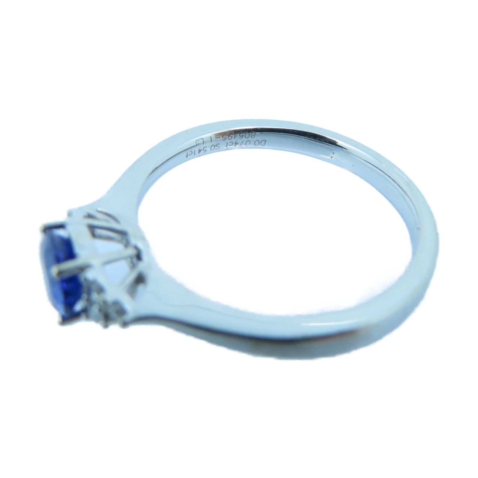 JEWELRY 18K White Gold Sapphire Ring Sapphire Ring US#6.75