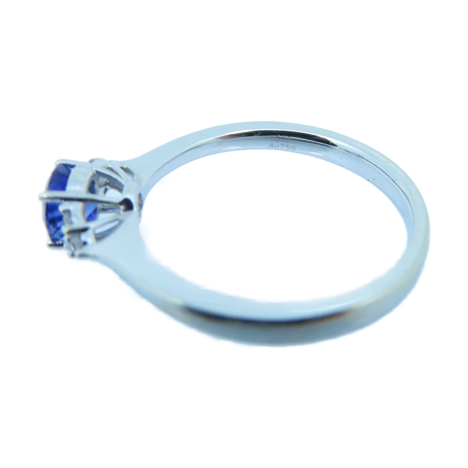JEWELRY 18K White Gold Sapphire Ring Sapphire Ring US#6.75