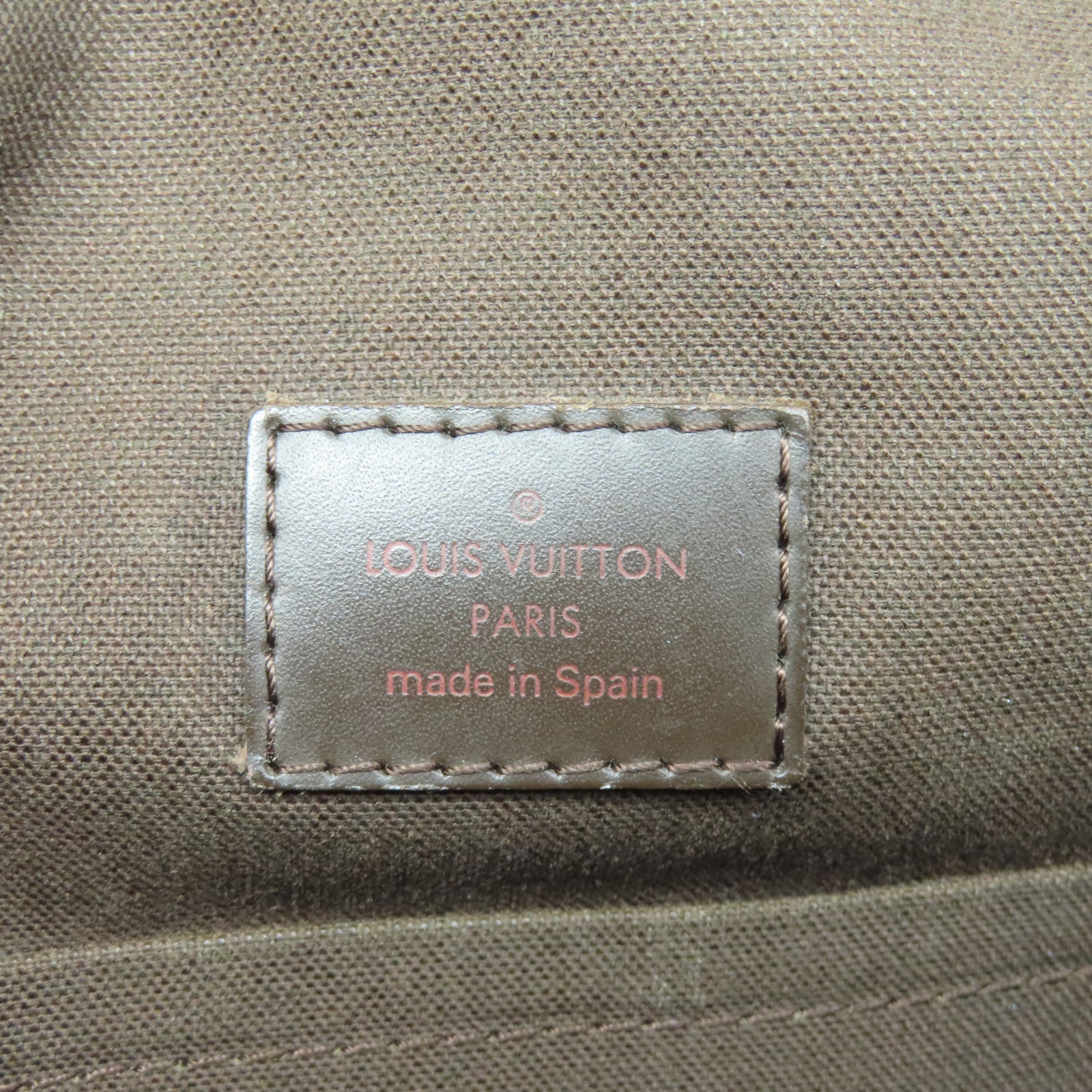 LOUIS VUITTON Damier Brooklyn MM Gold Buckle Shoulder Bag Brown